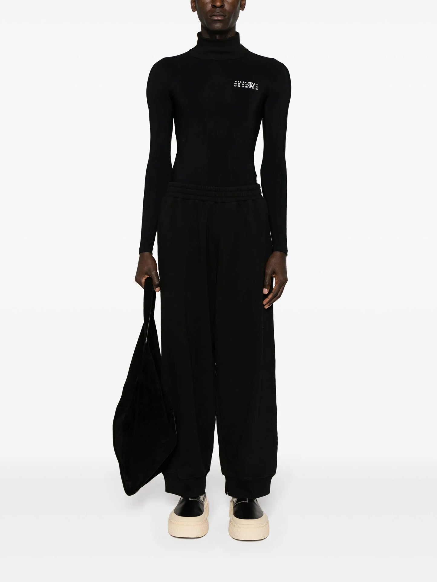 wide-leg cotton track pants