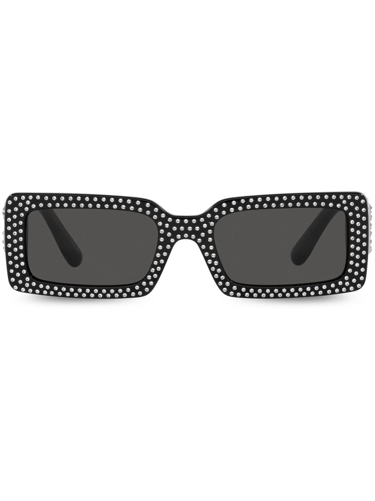 crystal-embellished rectangle-frame sunglasses
