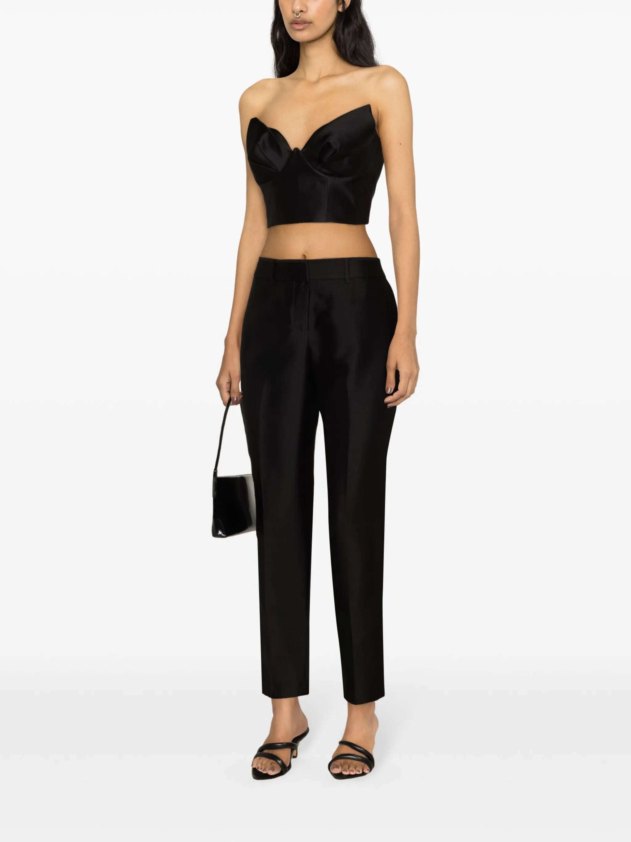 Matchmaker moulded-cup crop top