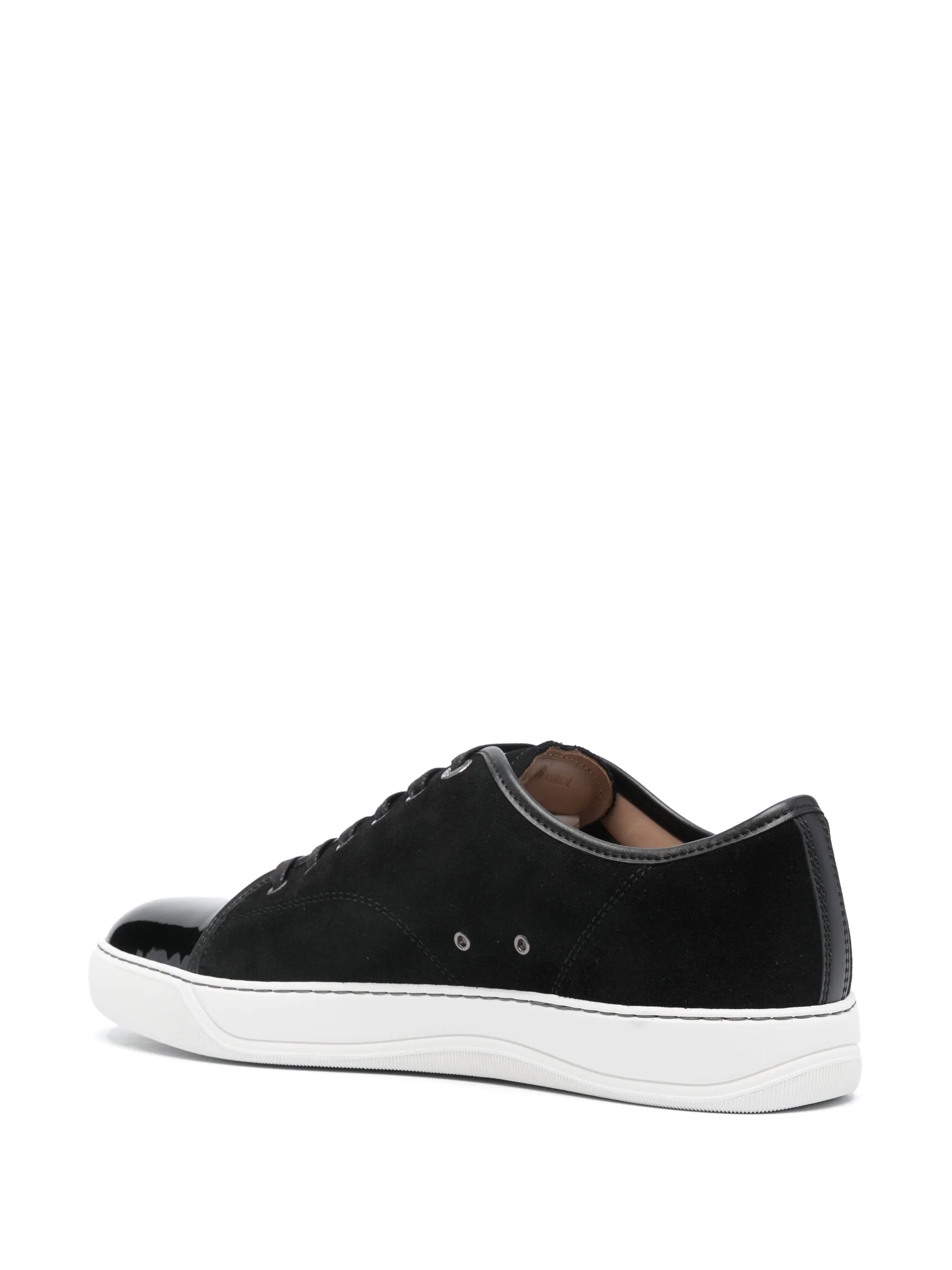 cap-toe suede sneakers