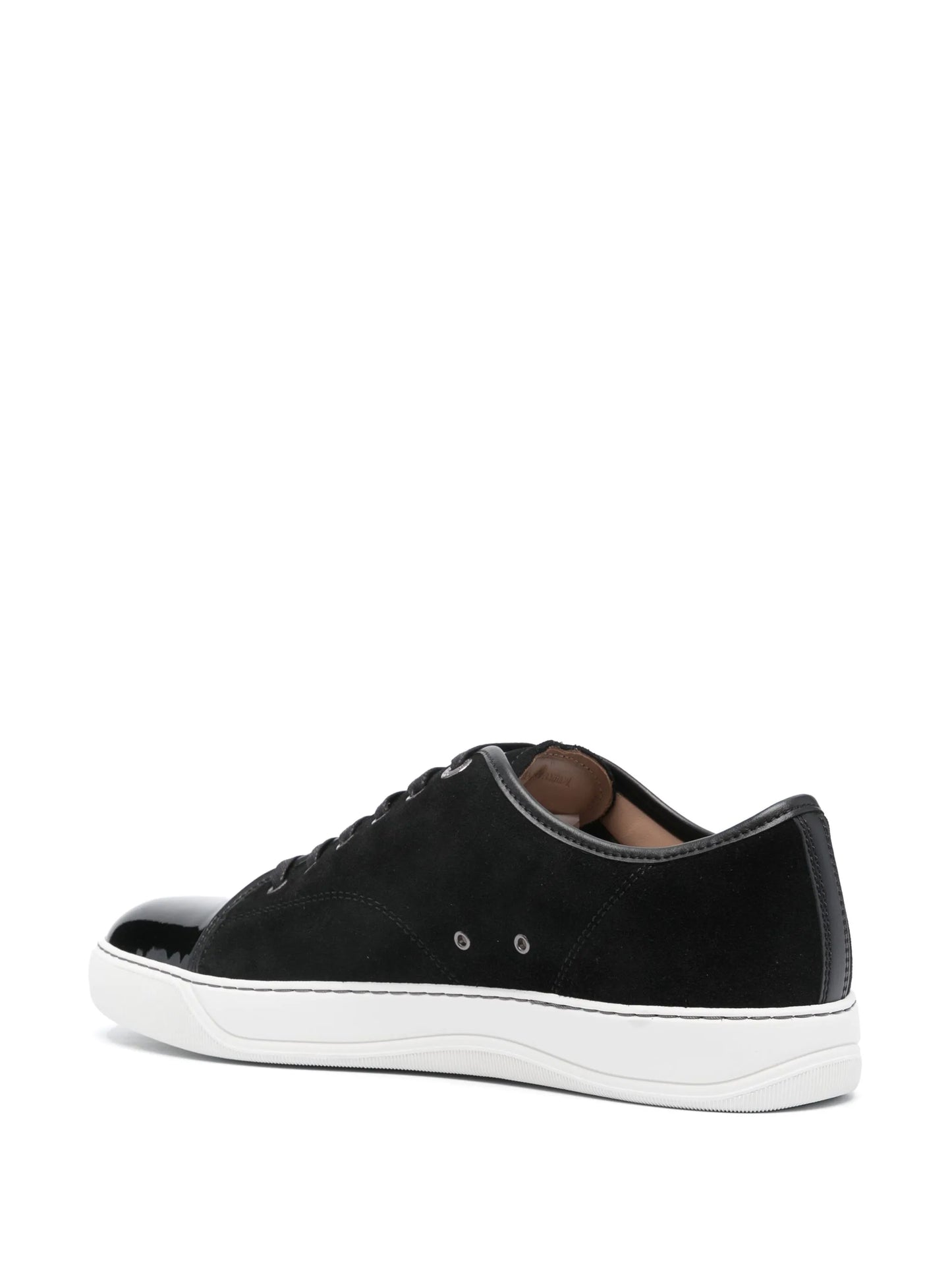 cap-toe suede sneakers