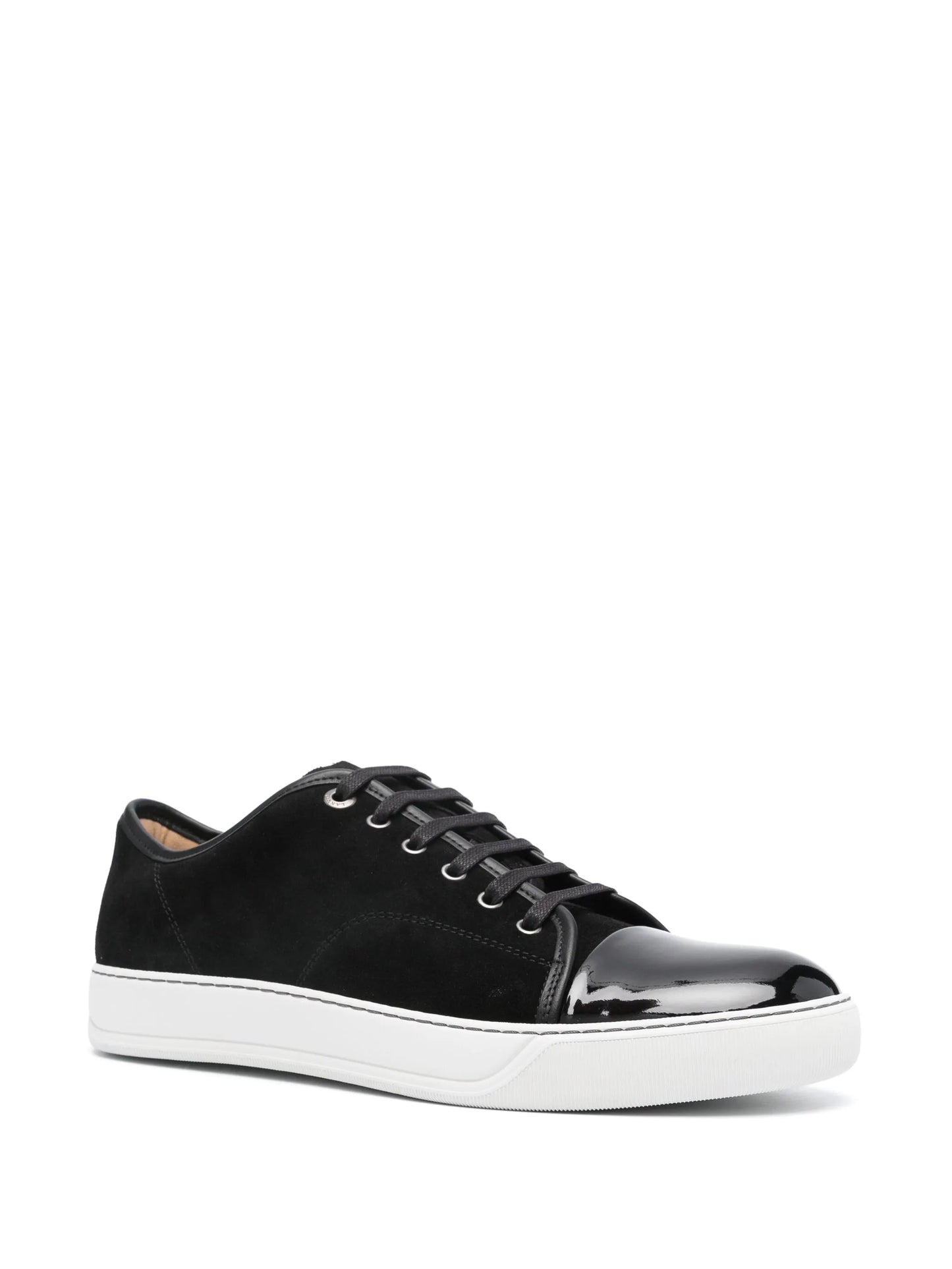 cap-toe suede sneakers