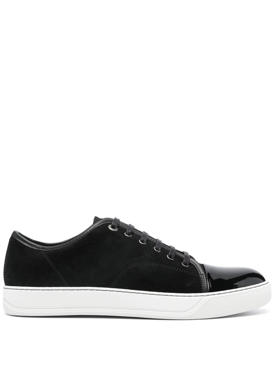 cap-toe suede sneakers