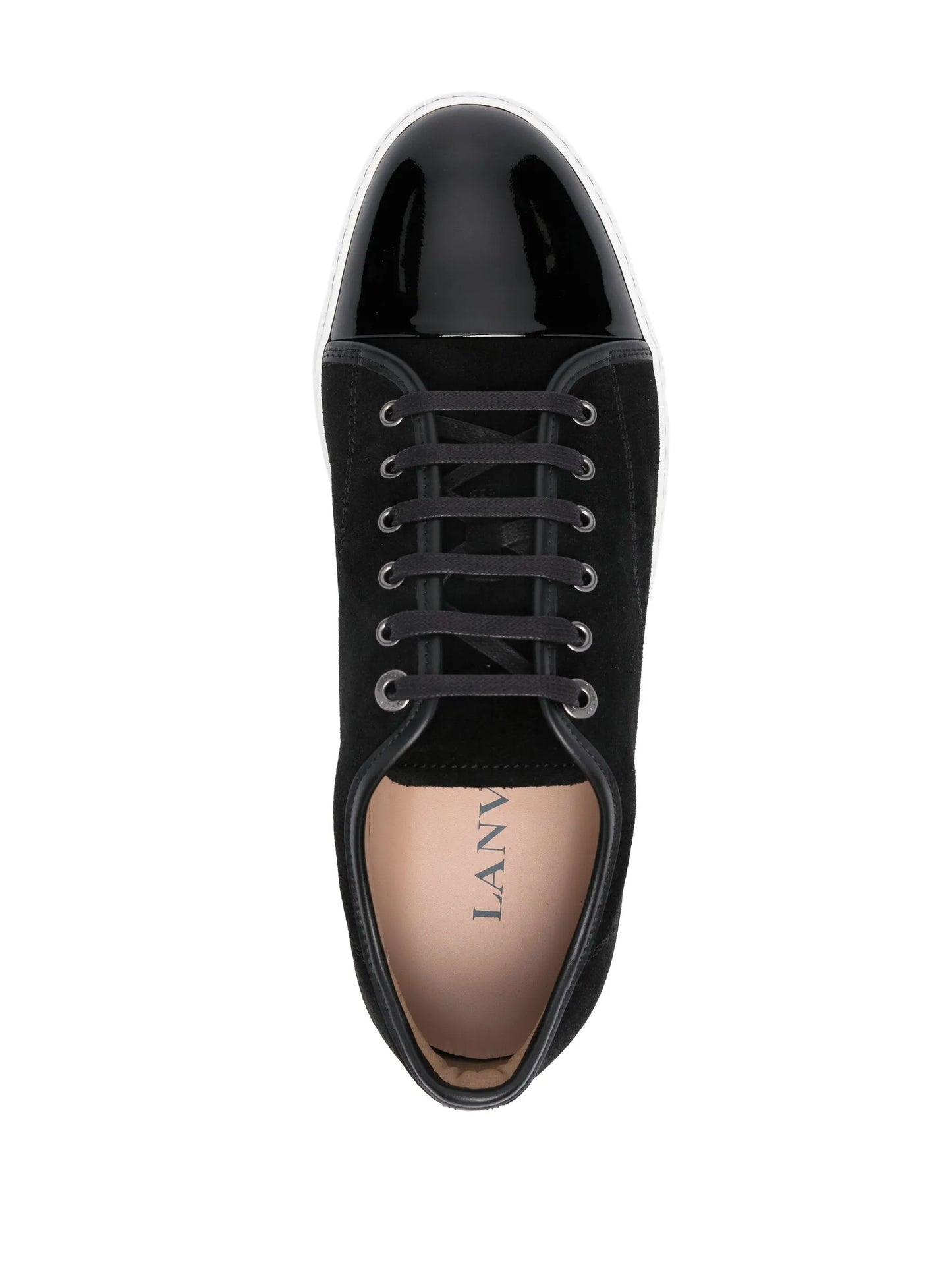 cap-toe suede sneakers