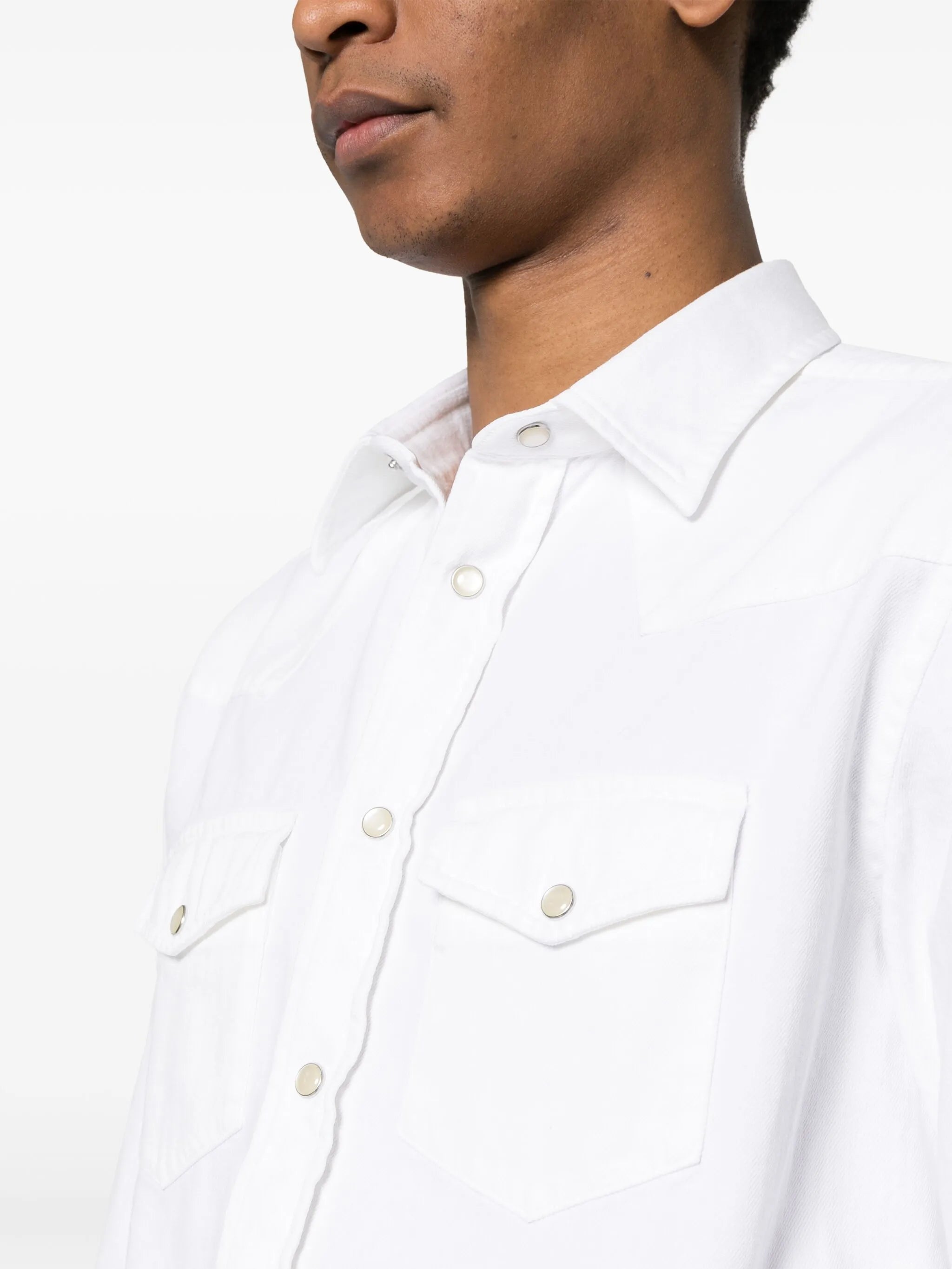 western-style panelled cotton shirt