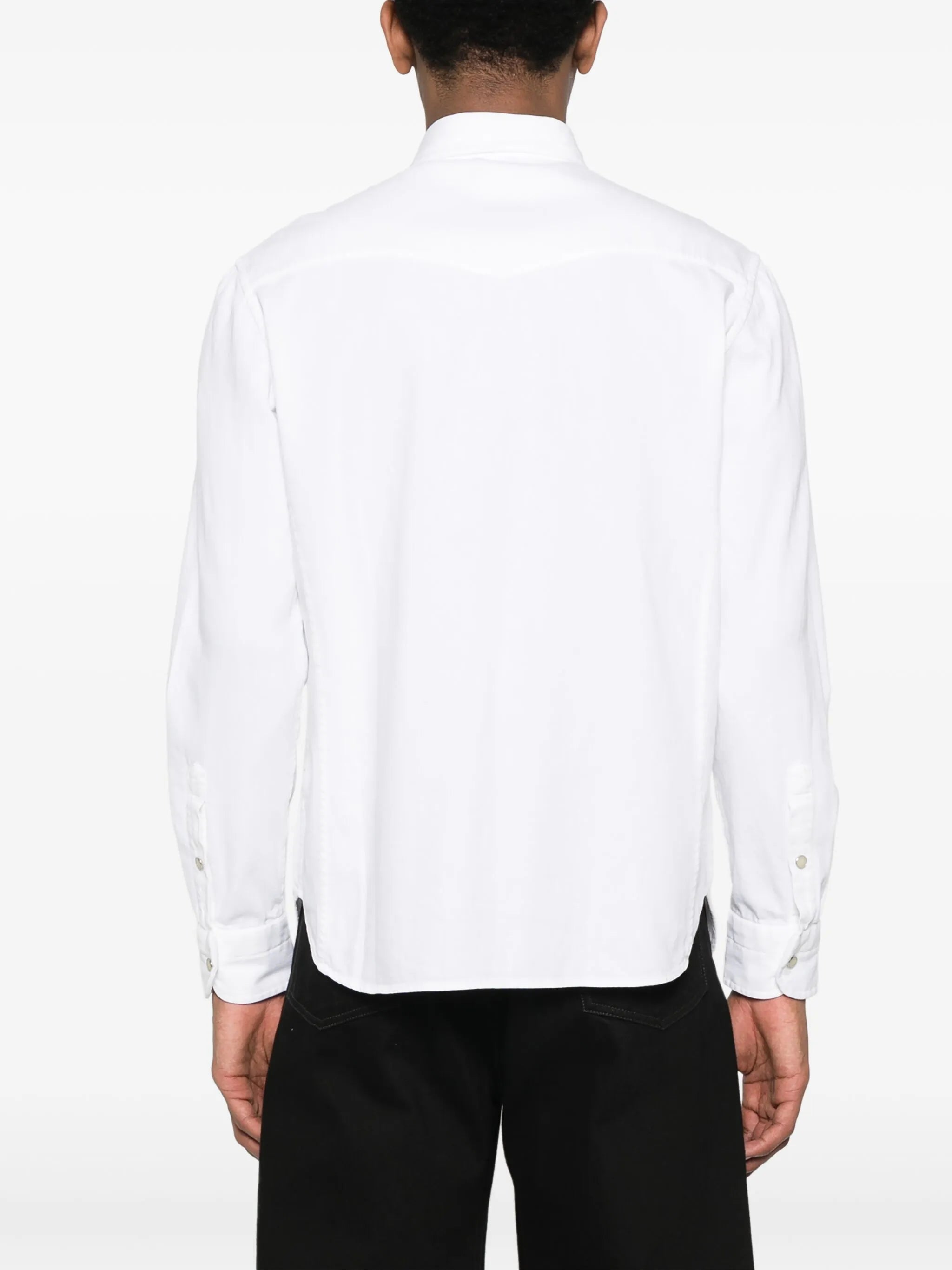 western-style panelled cotton shirt