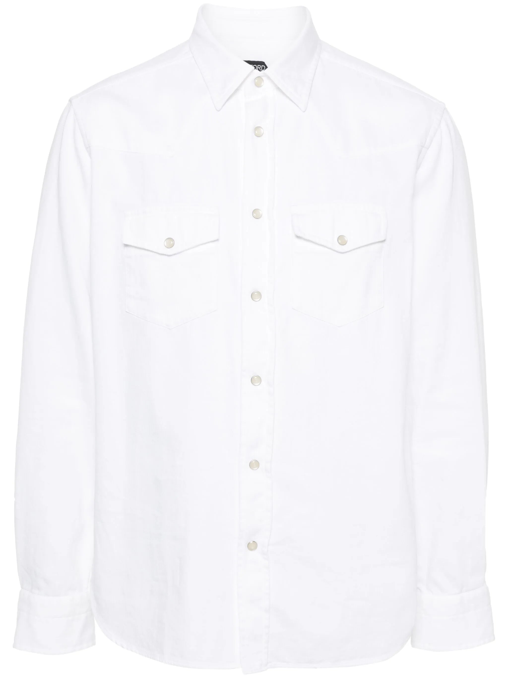 western-style panelled cotton shirt