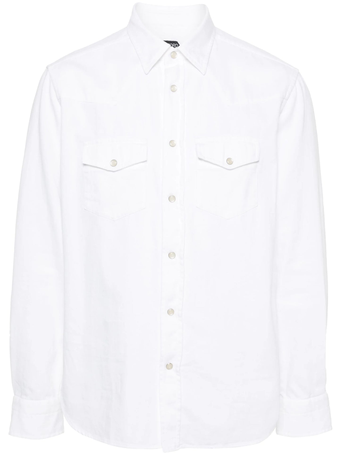 western-style panelled cotton shirt