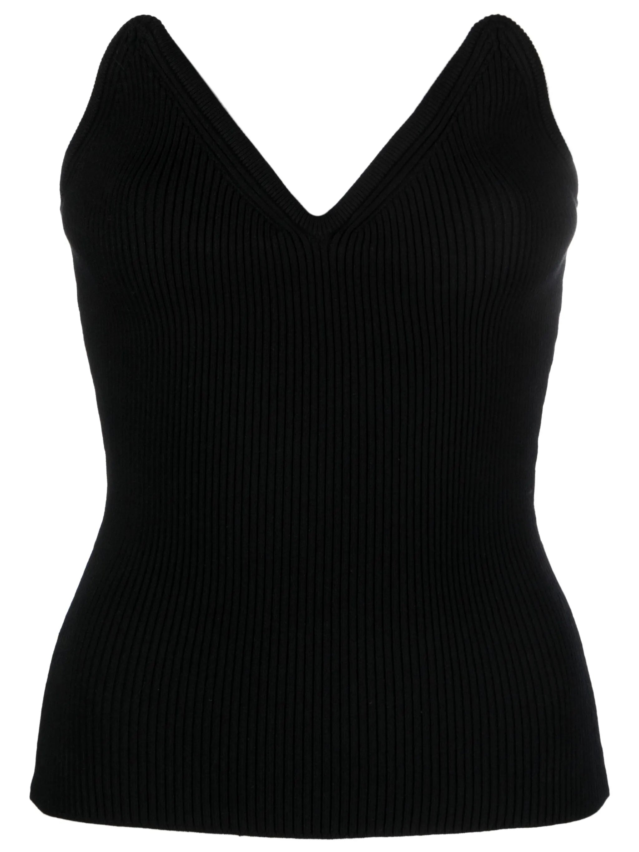 ribbed-knit bustier top