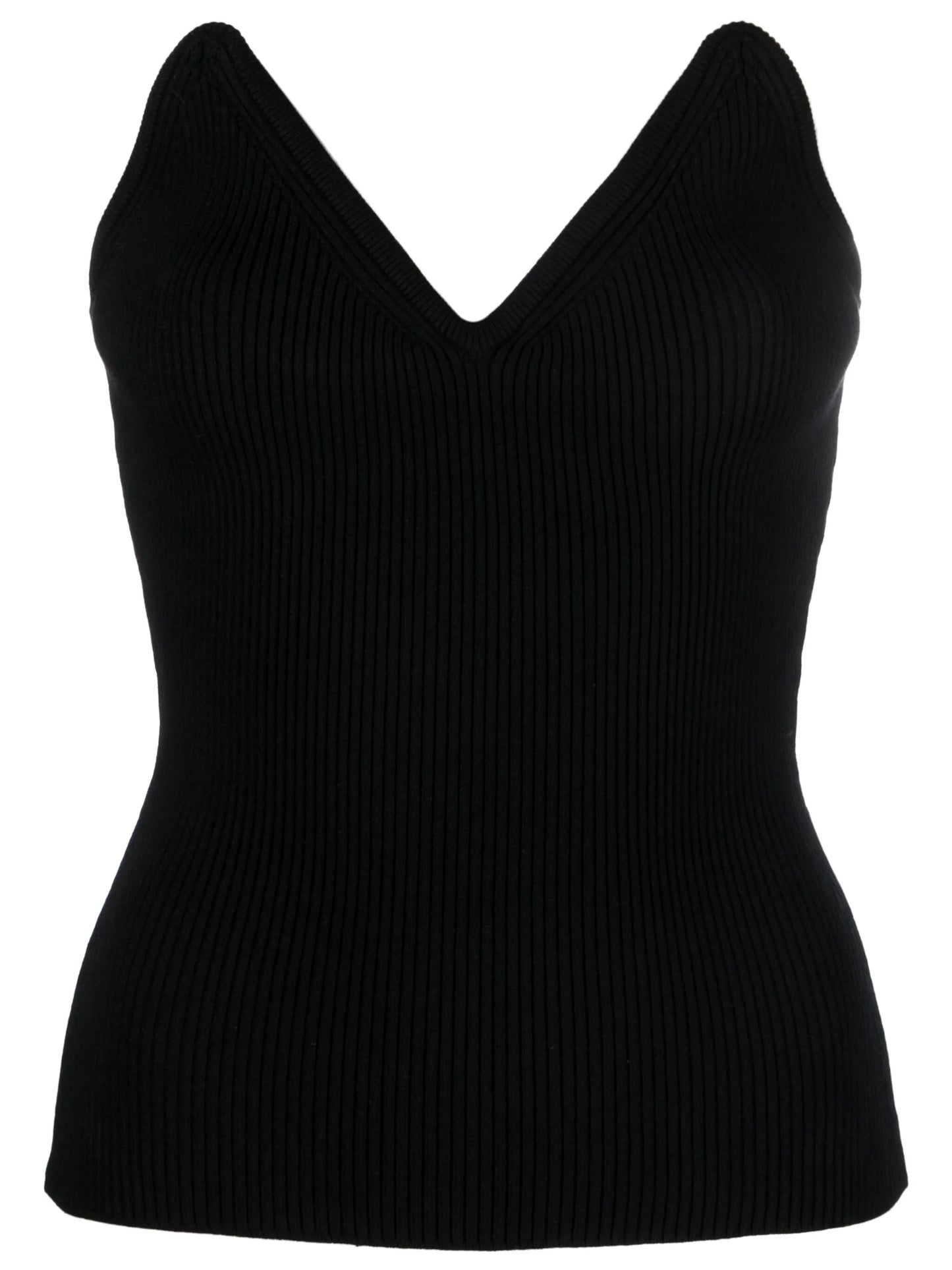 ribbed-knit bustier top
