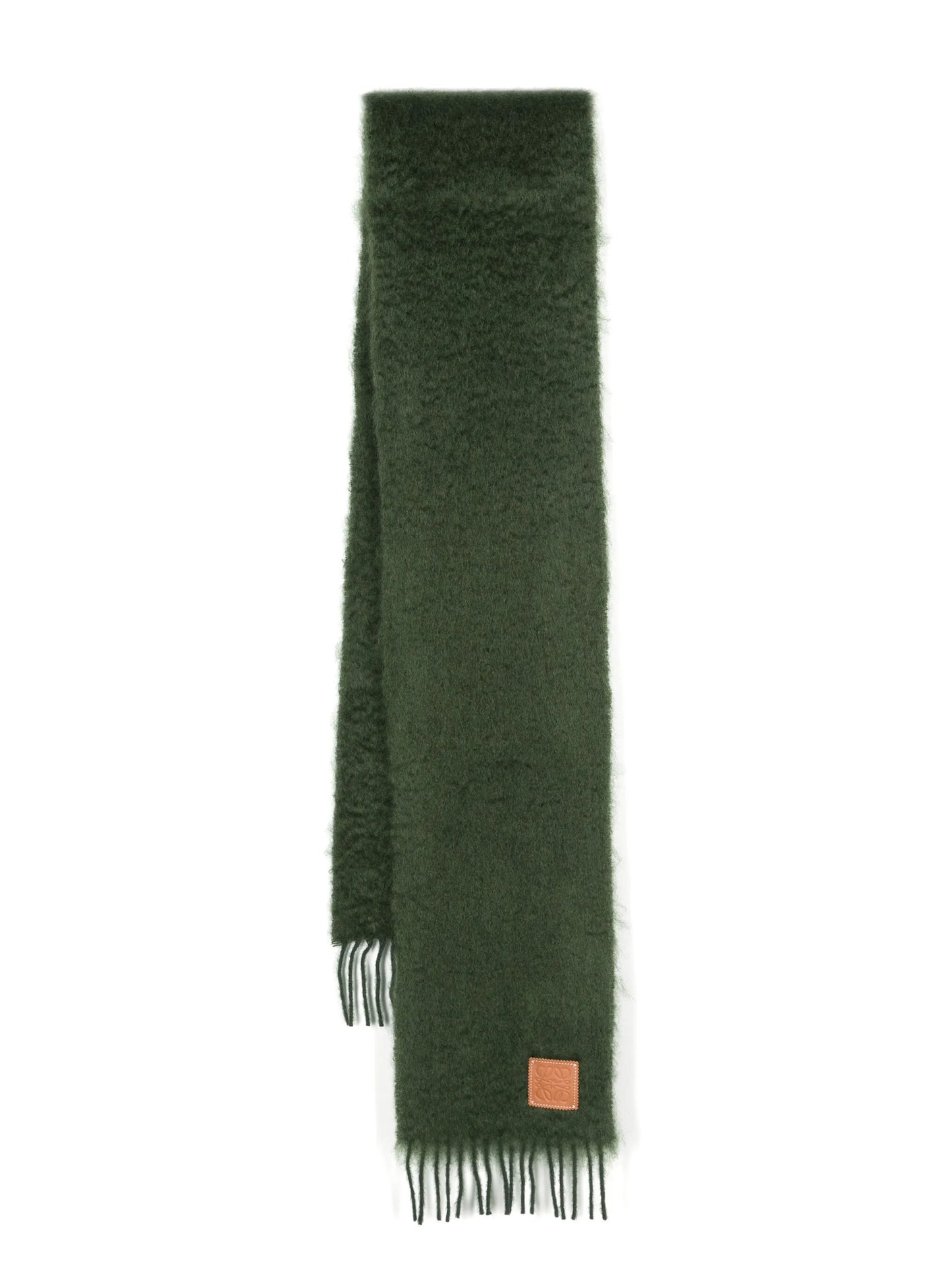 debossed-anagram mohair-blend scarf