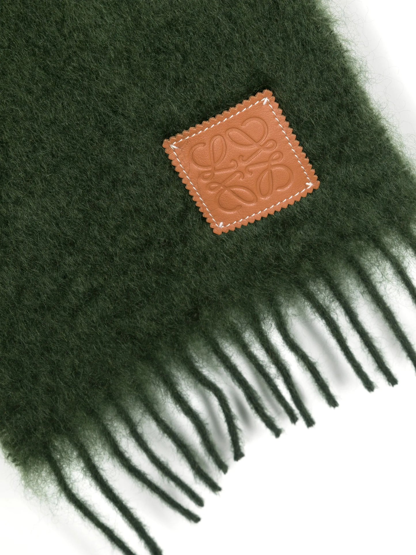 debossed-anagram mohair-blend scarf