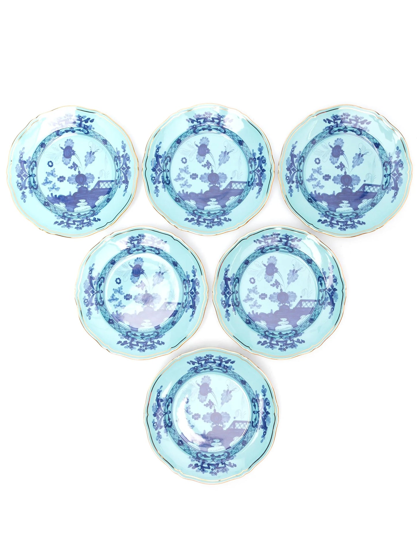 Oriente Italiano porcelain dessert plates (set of six)