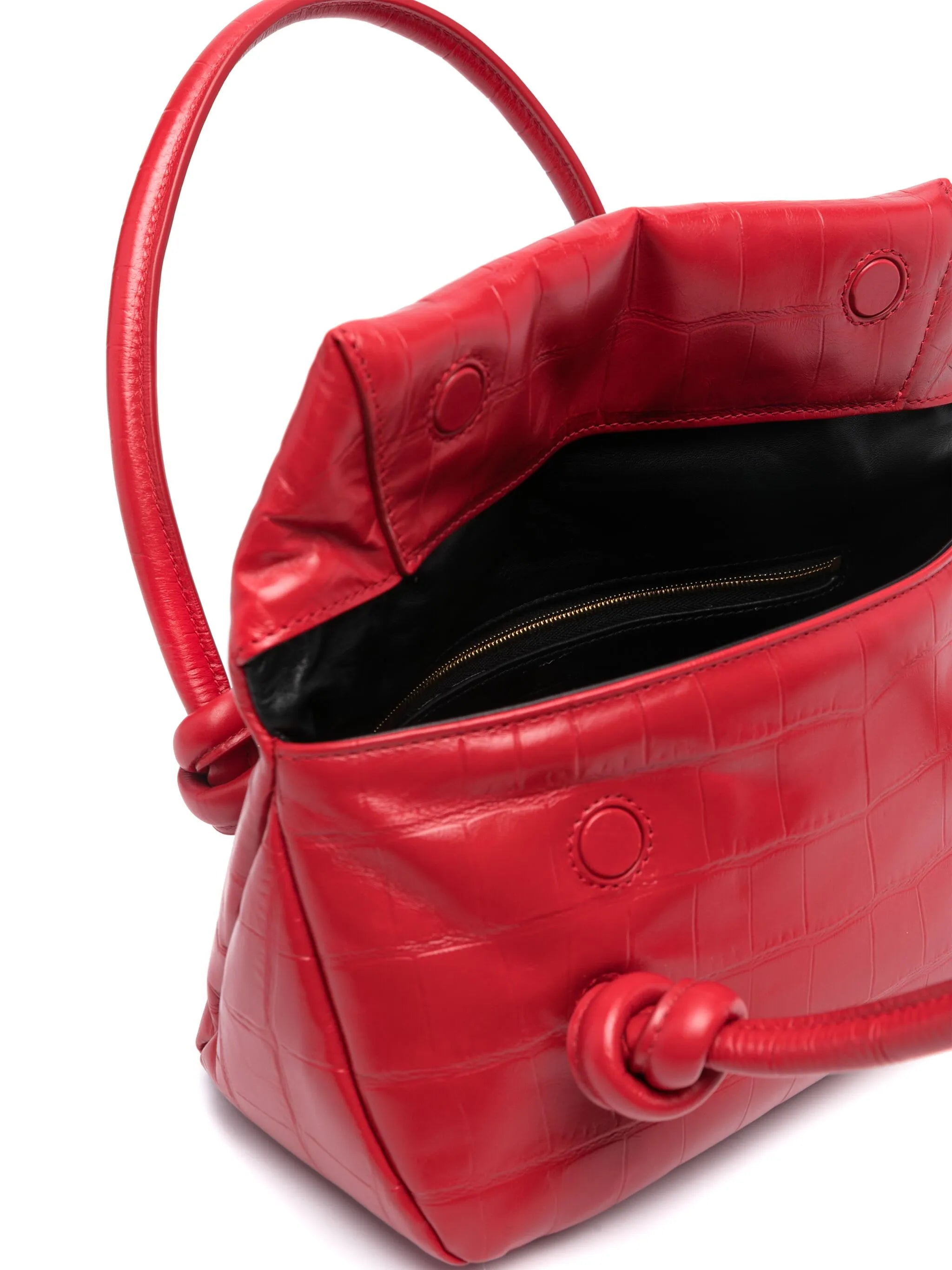 small crocodile-effect shoulder bag