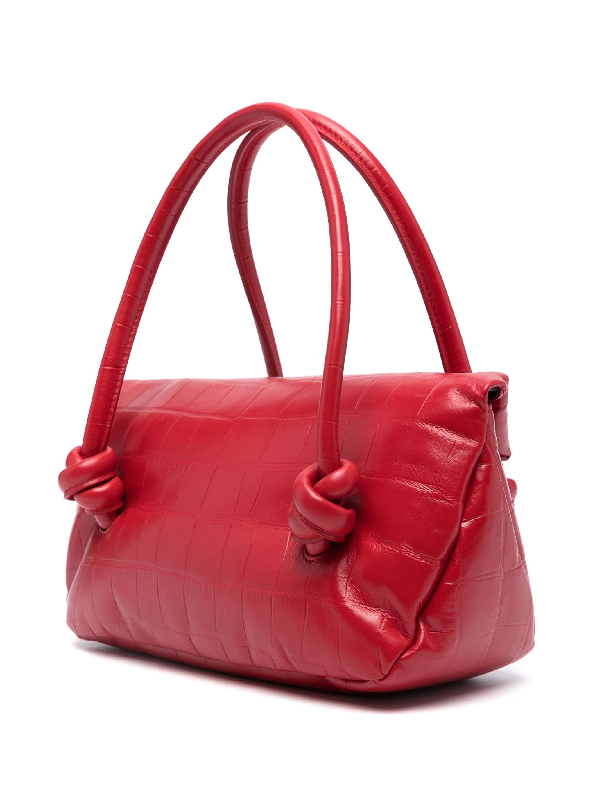small crocodile-effect shoulder bag