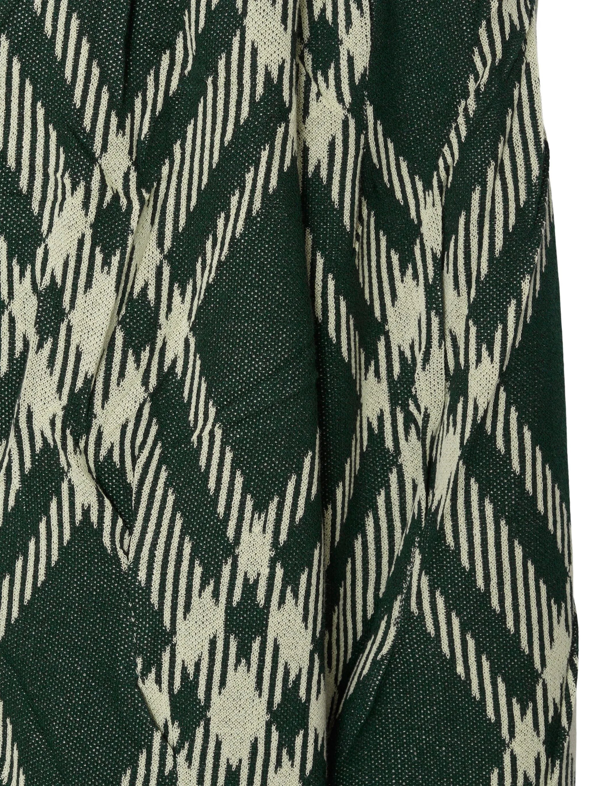 plaid-check crinkled-effect jumper