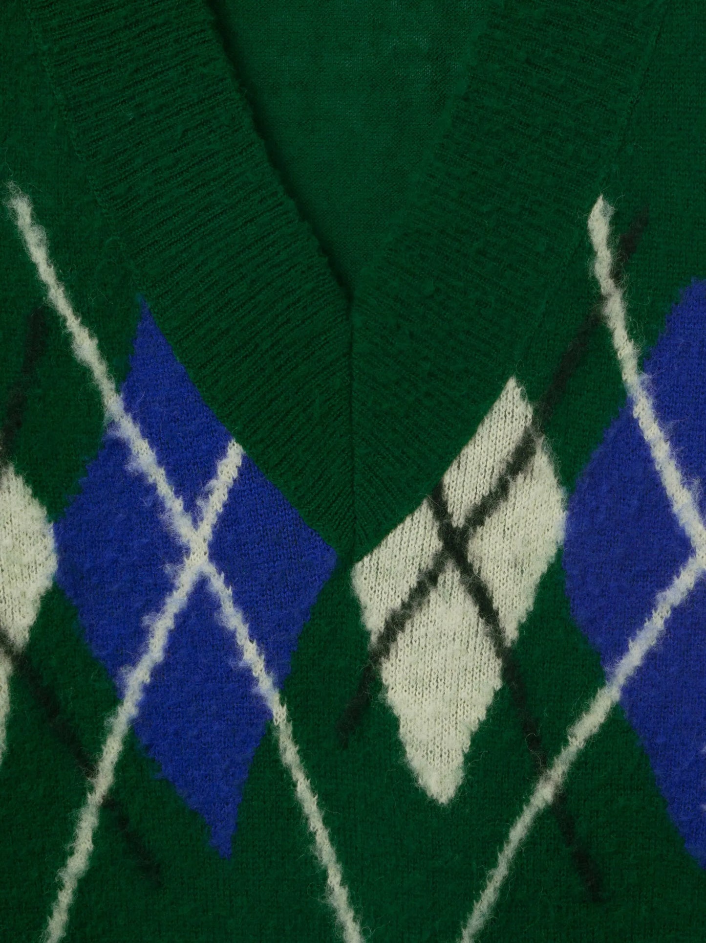 argyle-intarsia wool maxi dress