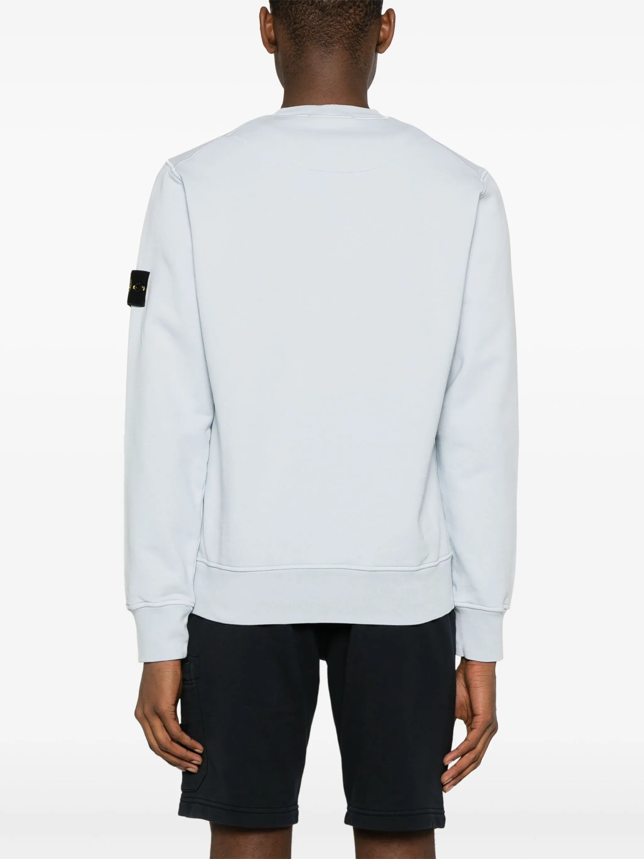 Compass-appliqué cotton sweatshirt