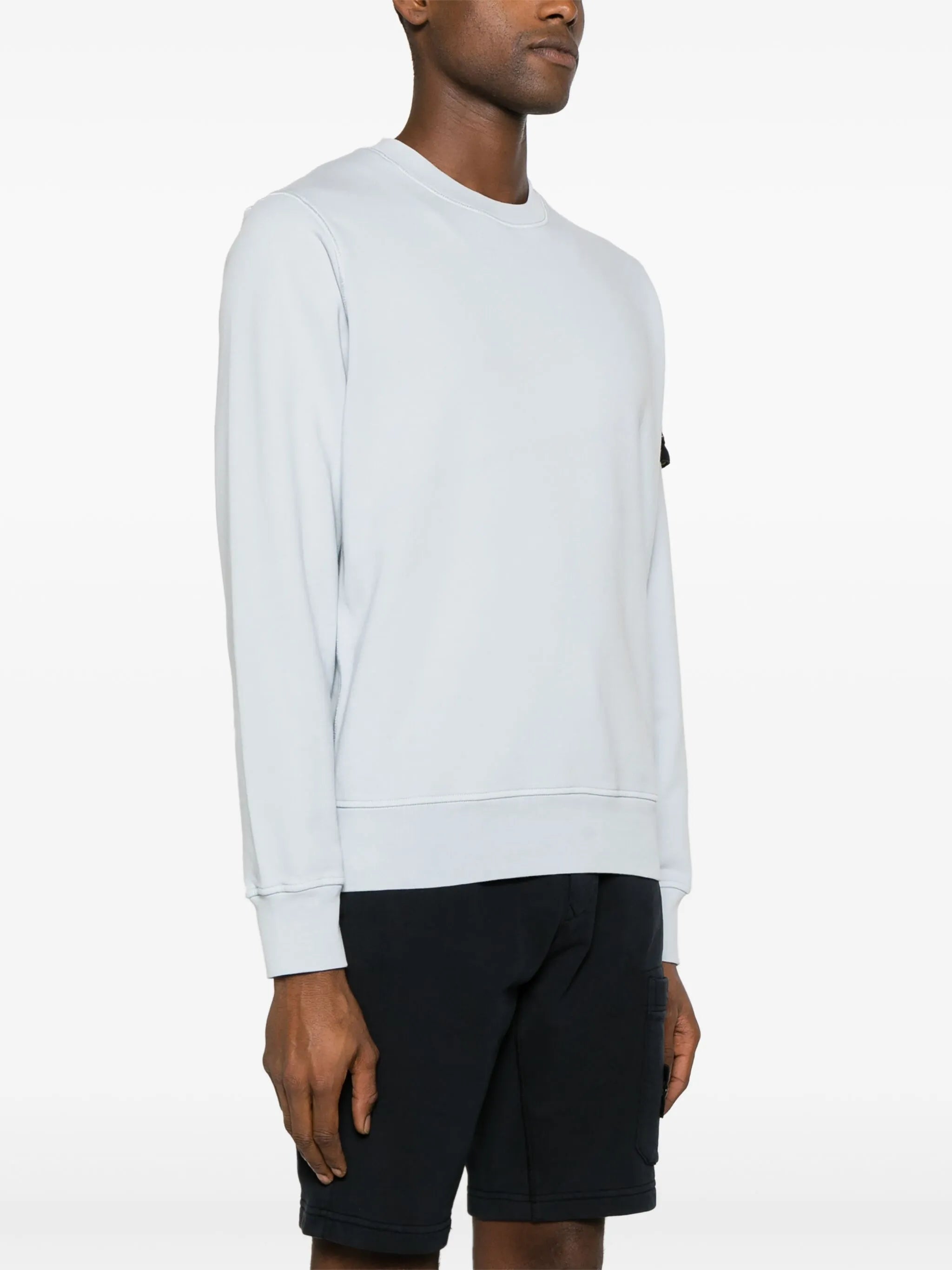 Compass-appliqué cotton sweatshirt