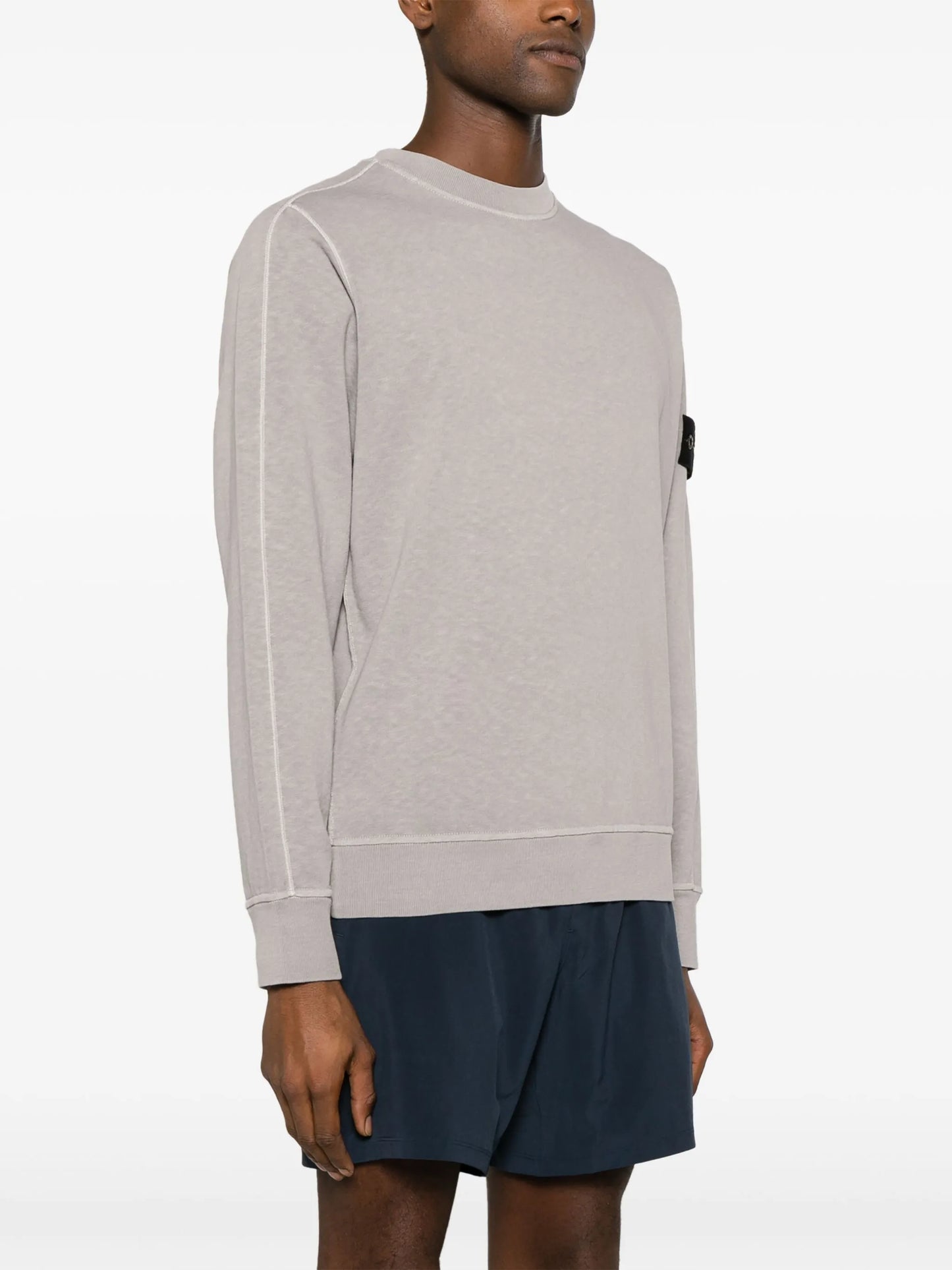 Compass-appliqué cotton sweatshirt