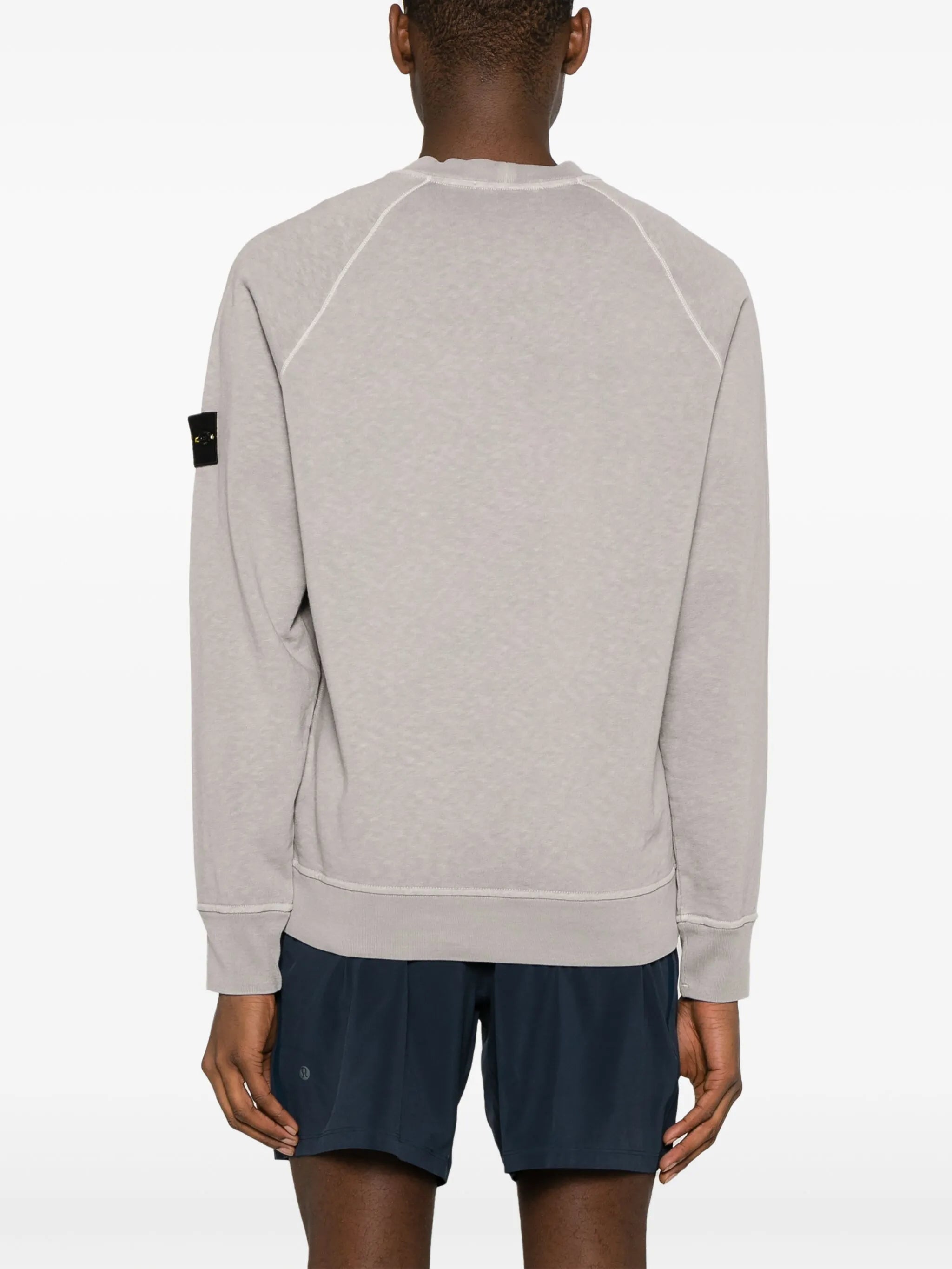 Compass-appliqué cotton sweatshirt