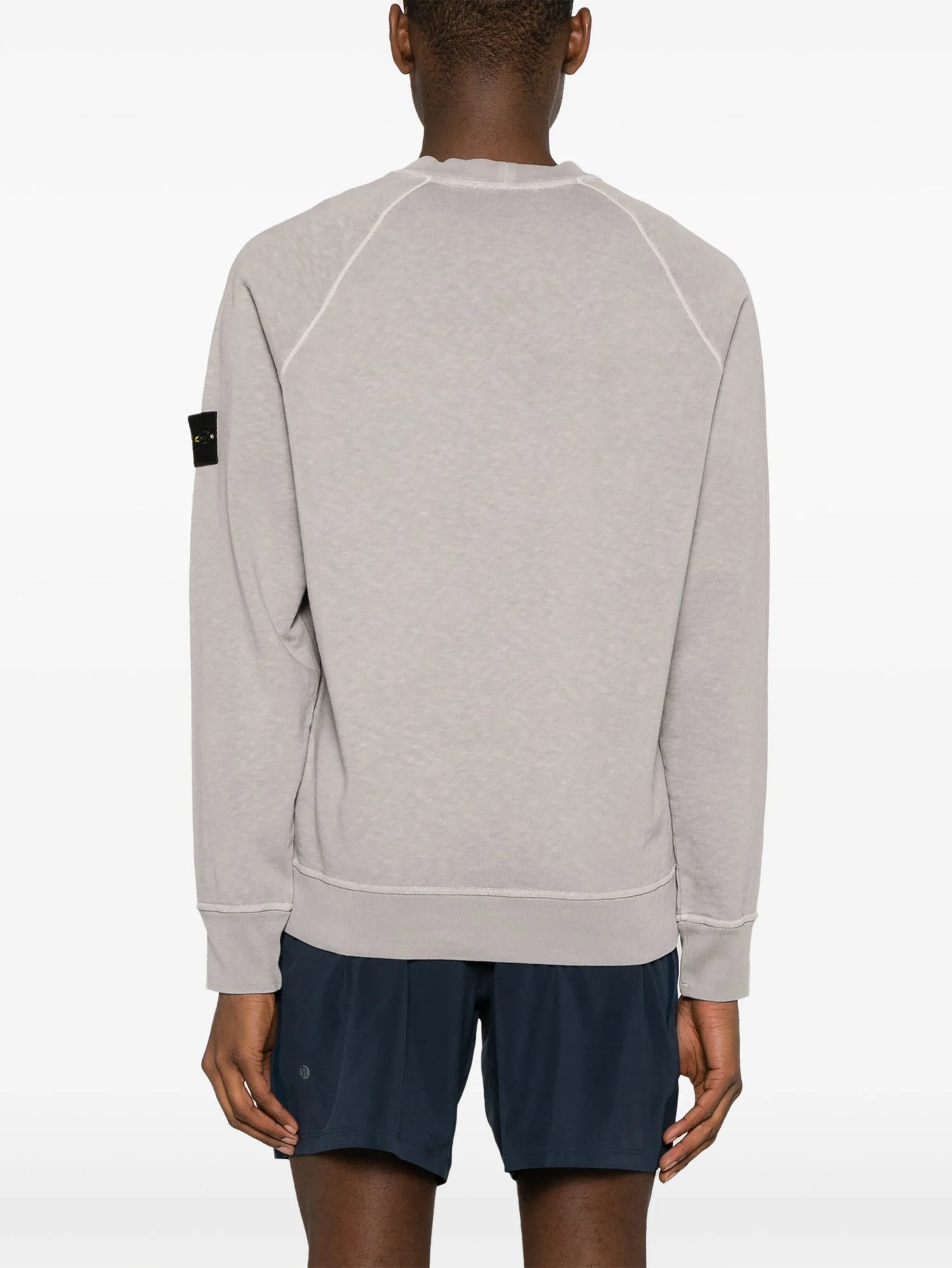 Compass-appliqué cotton sweatshirt