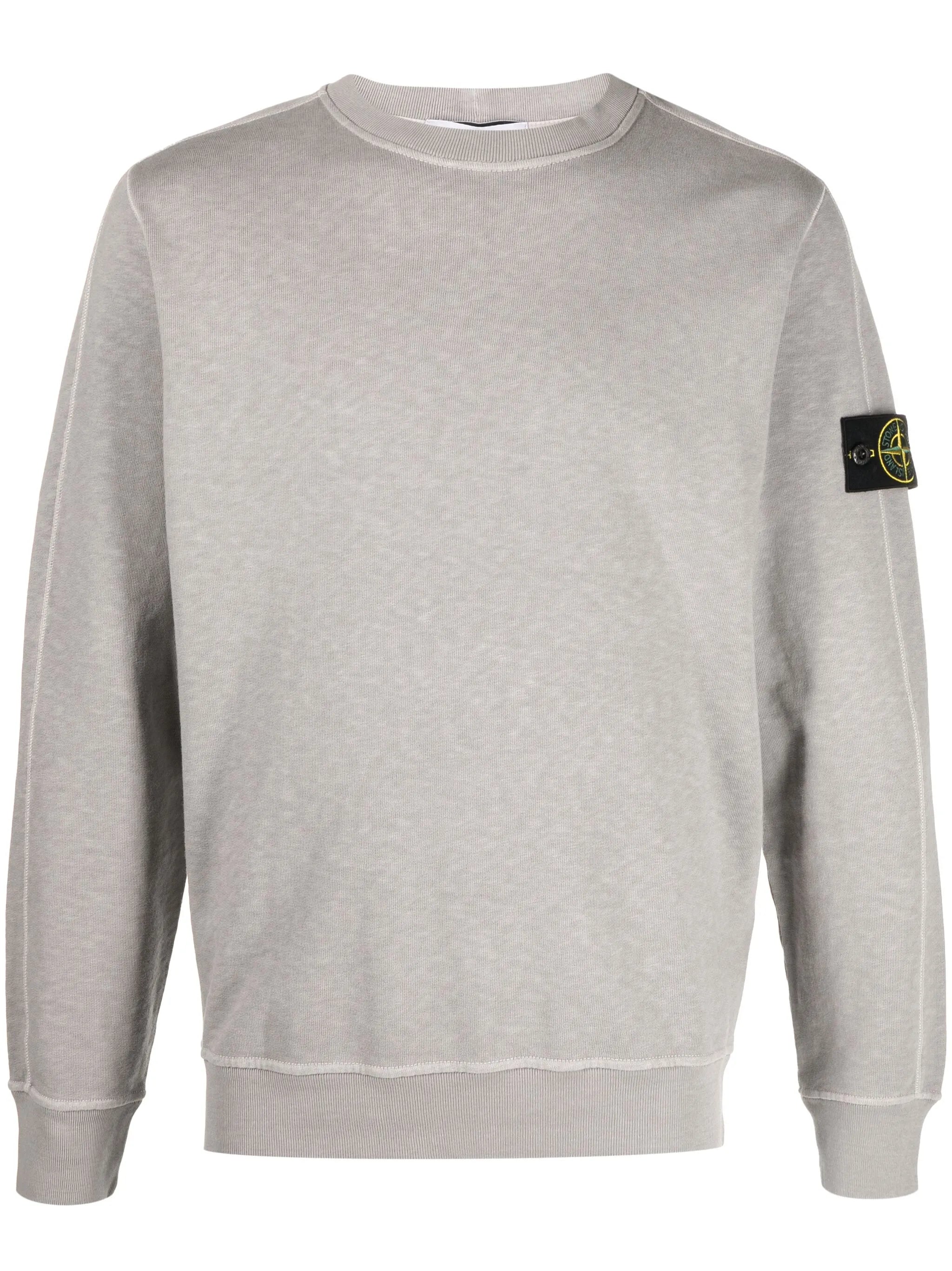 Compass-appliqué cotton sweatshirt