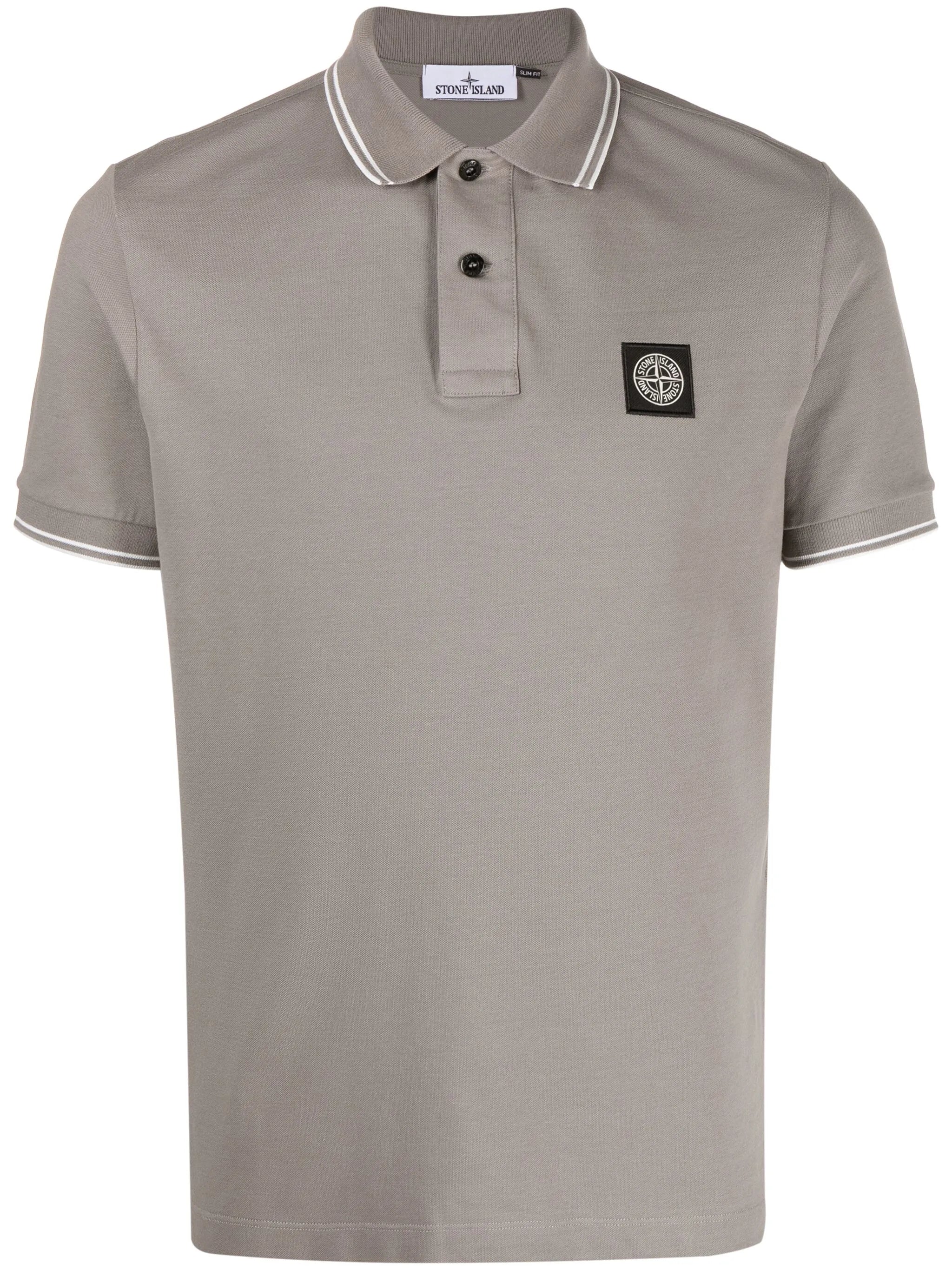 logo-patch piqué polo shirt