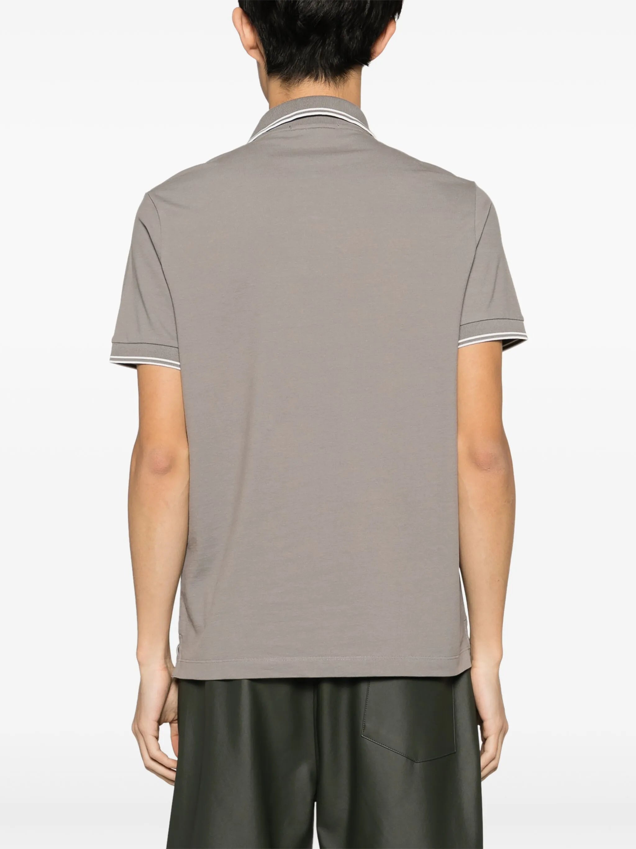 logo-patch piqué polo shirt