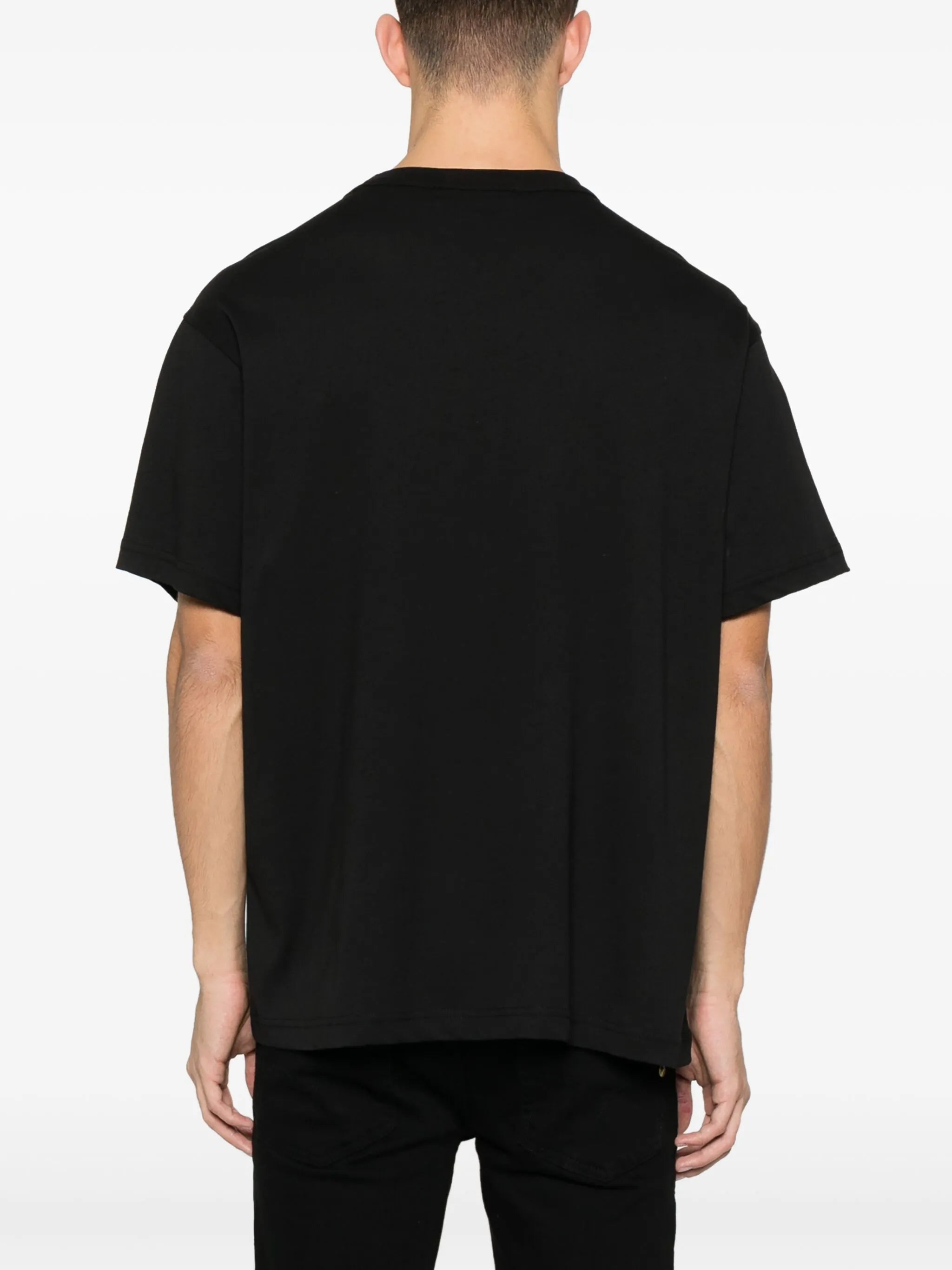 metallic logo-print cotton T-shirt