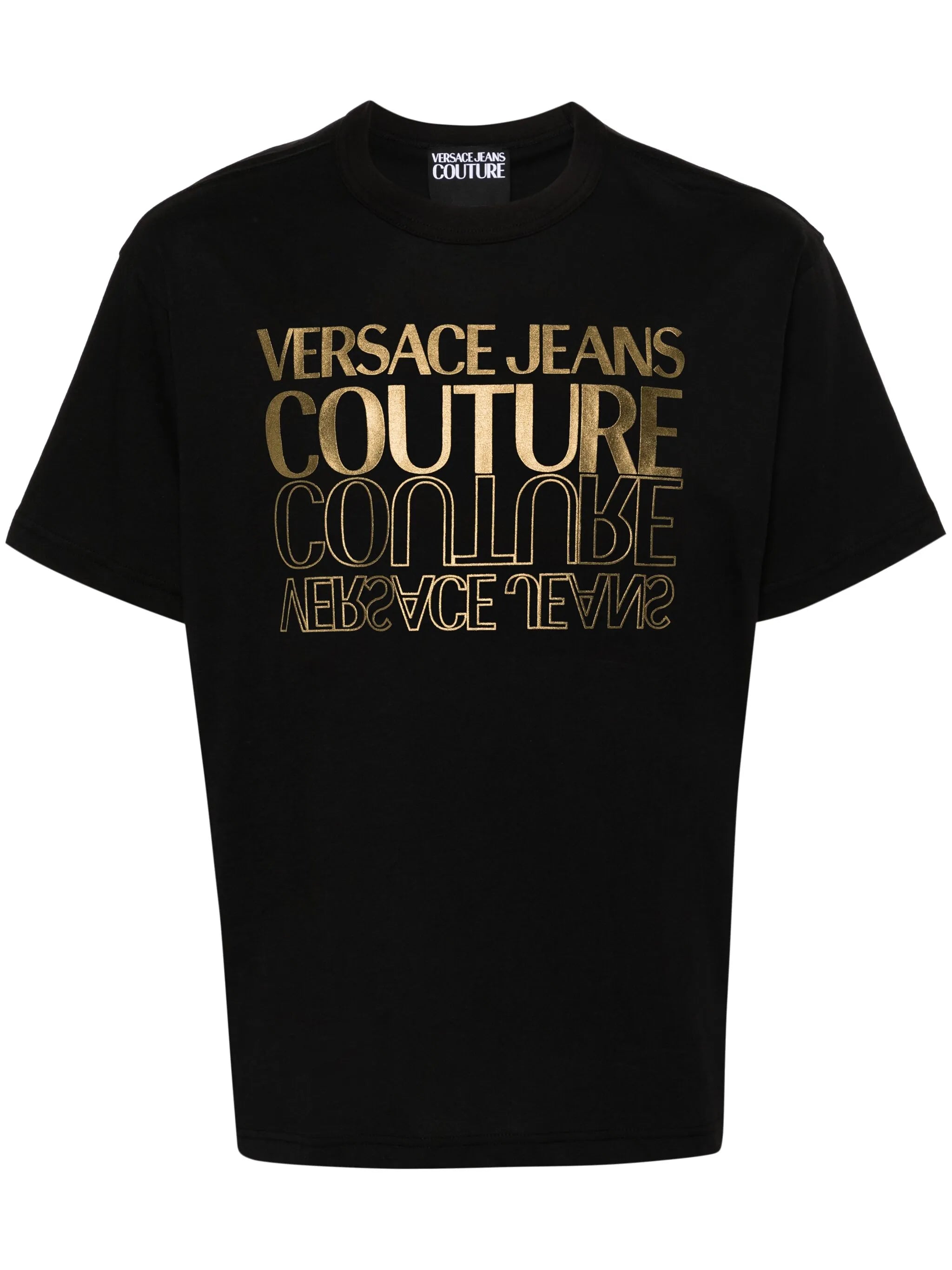 metallic logo-print cotton T-shirt
