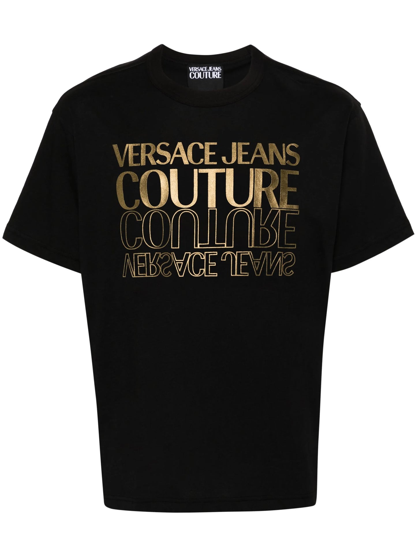 metallic logo-print cotton T-shirt