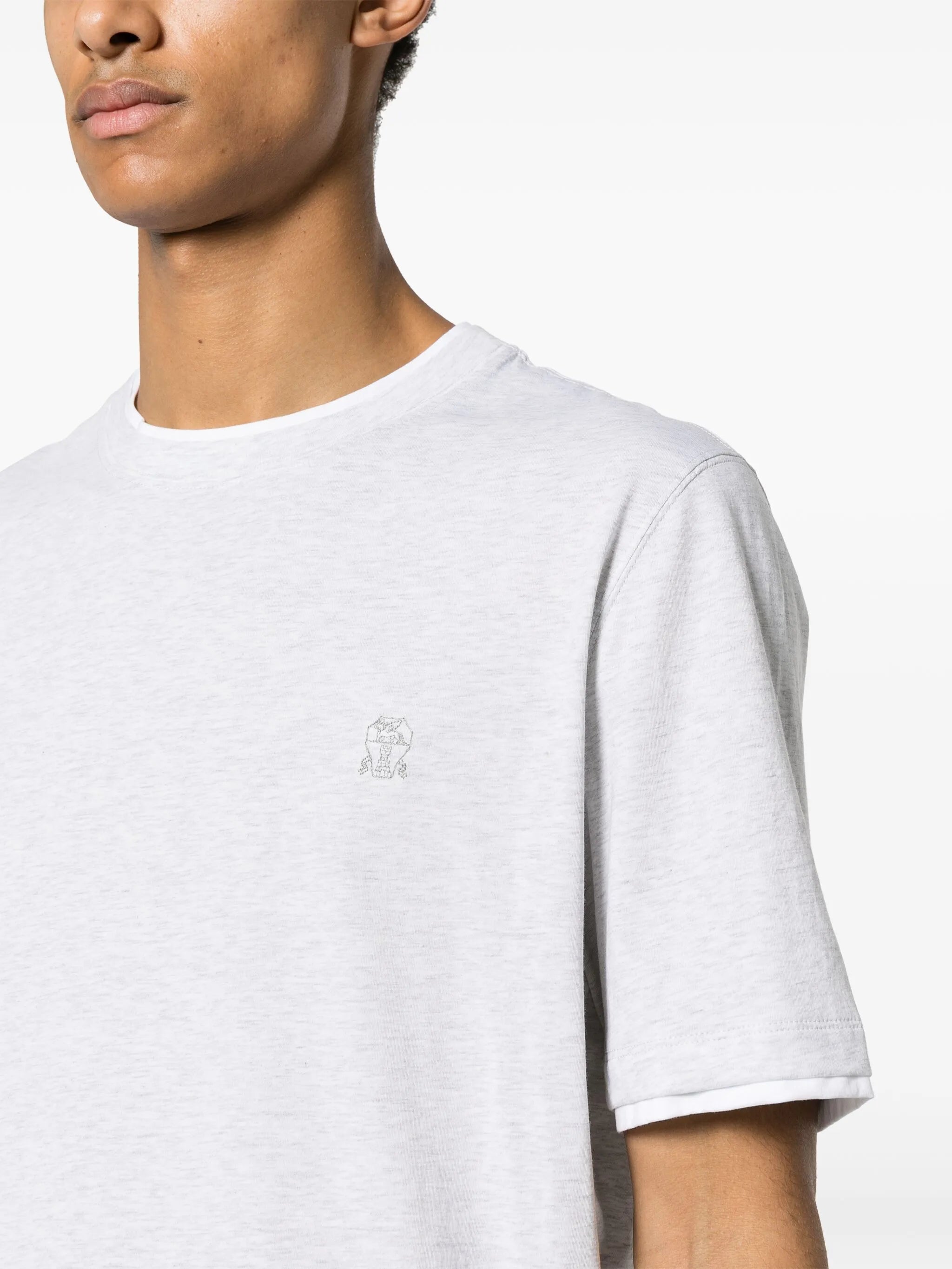 embroidered-logo cotton T-shirt