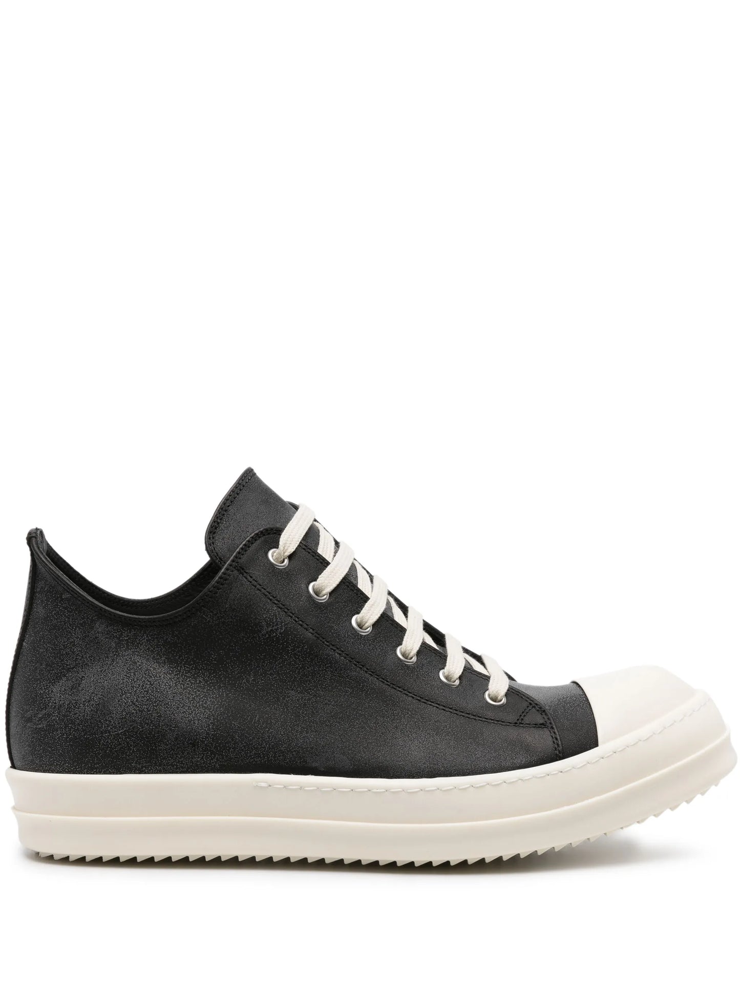 rubber-toecap leather sneakers