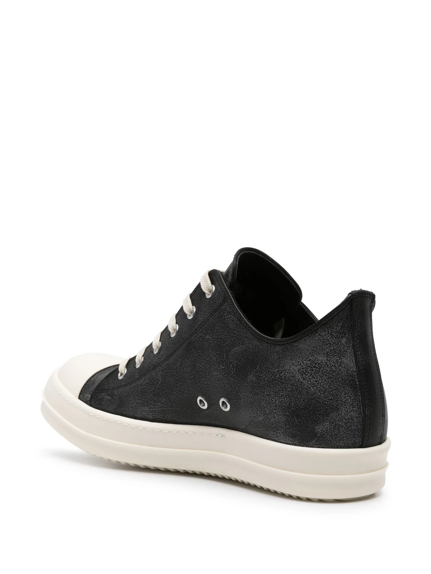 rubber-toecap leather sneakers
