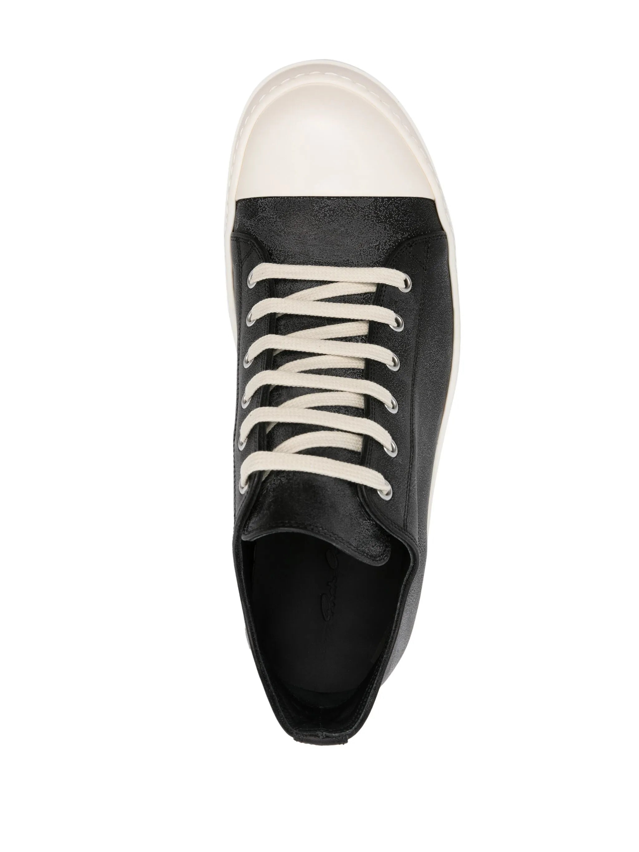 rubber-toecap leather sneakers