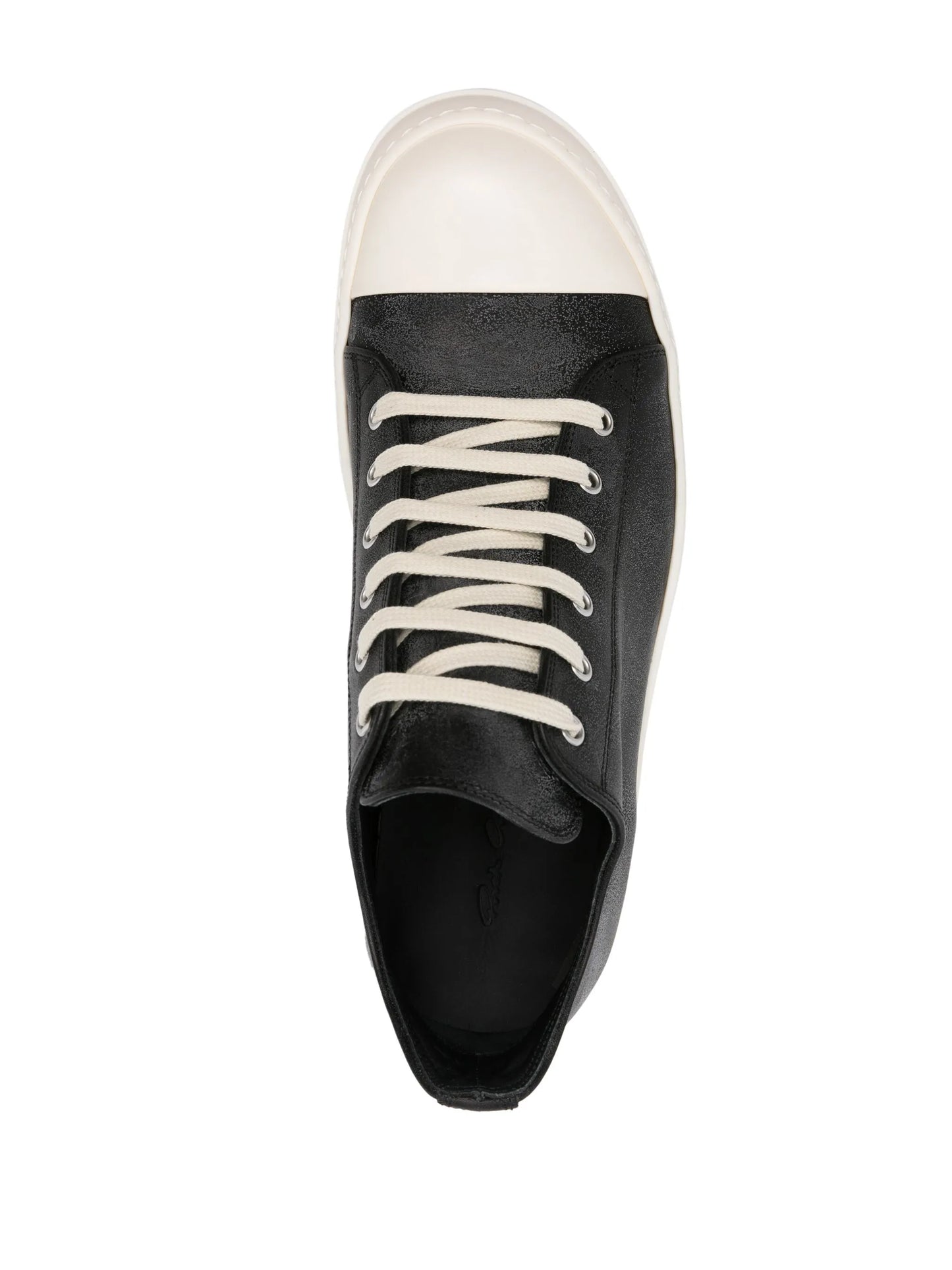 rubber-toecap leather sneakers