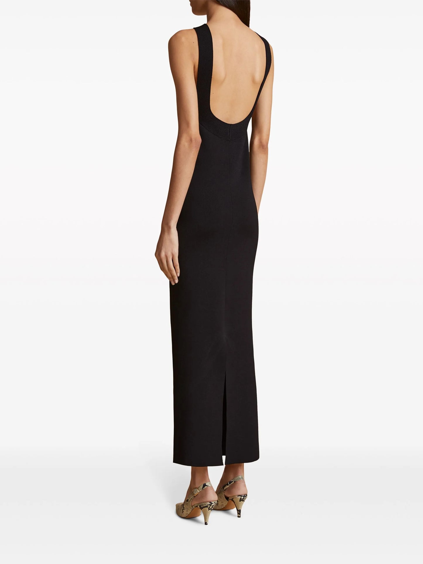 Media open-back midi dress