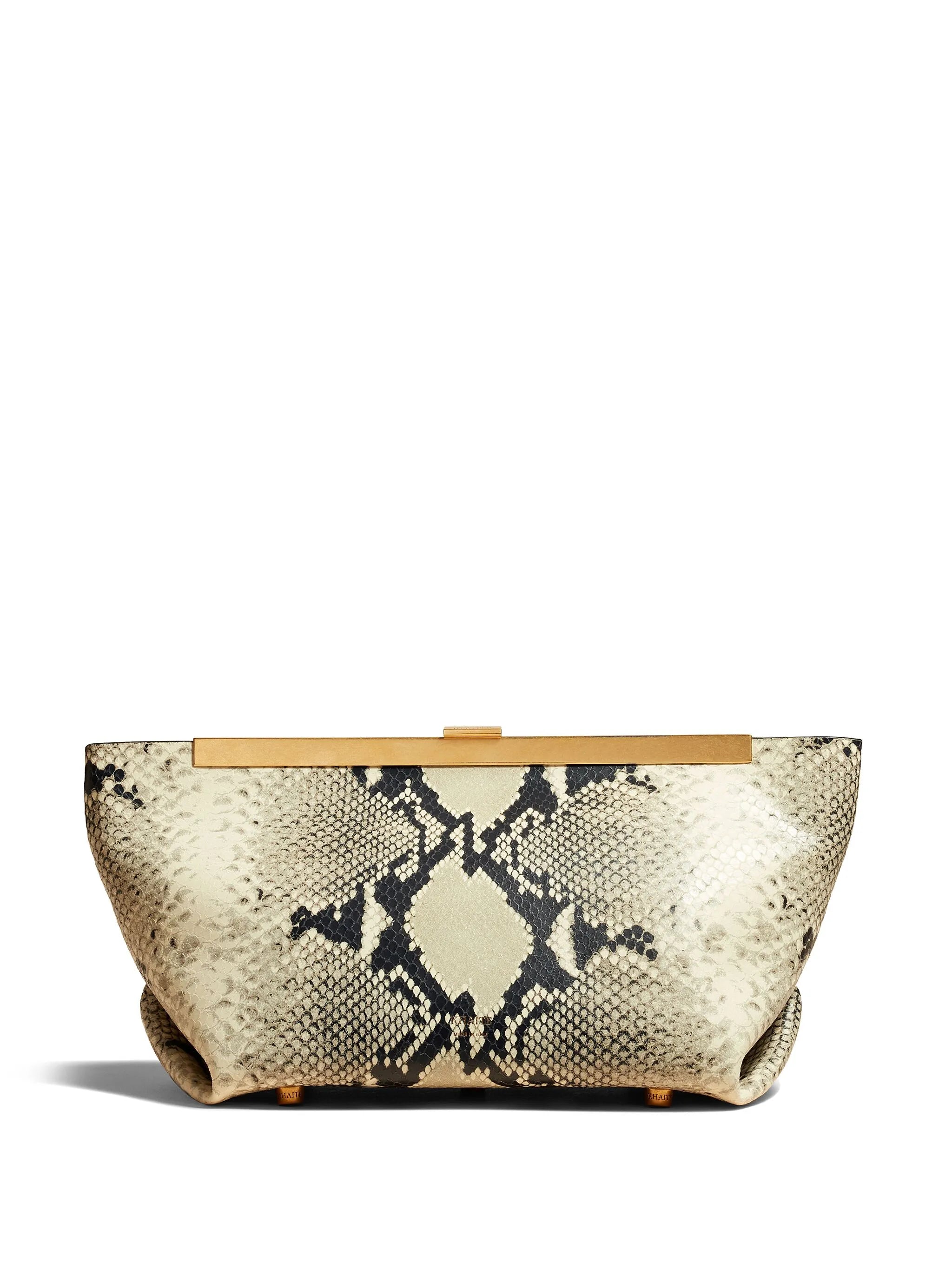 The Aimee python-effect clutch bag