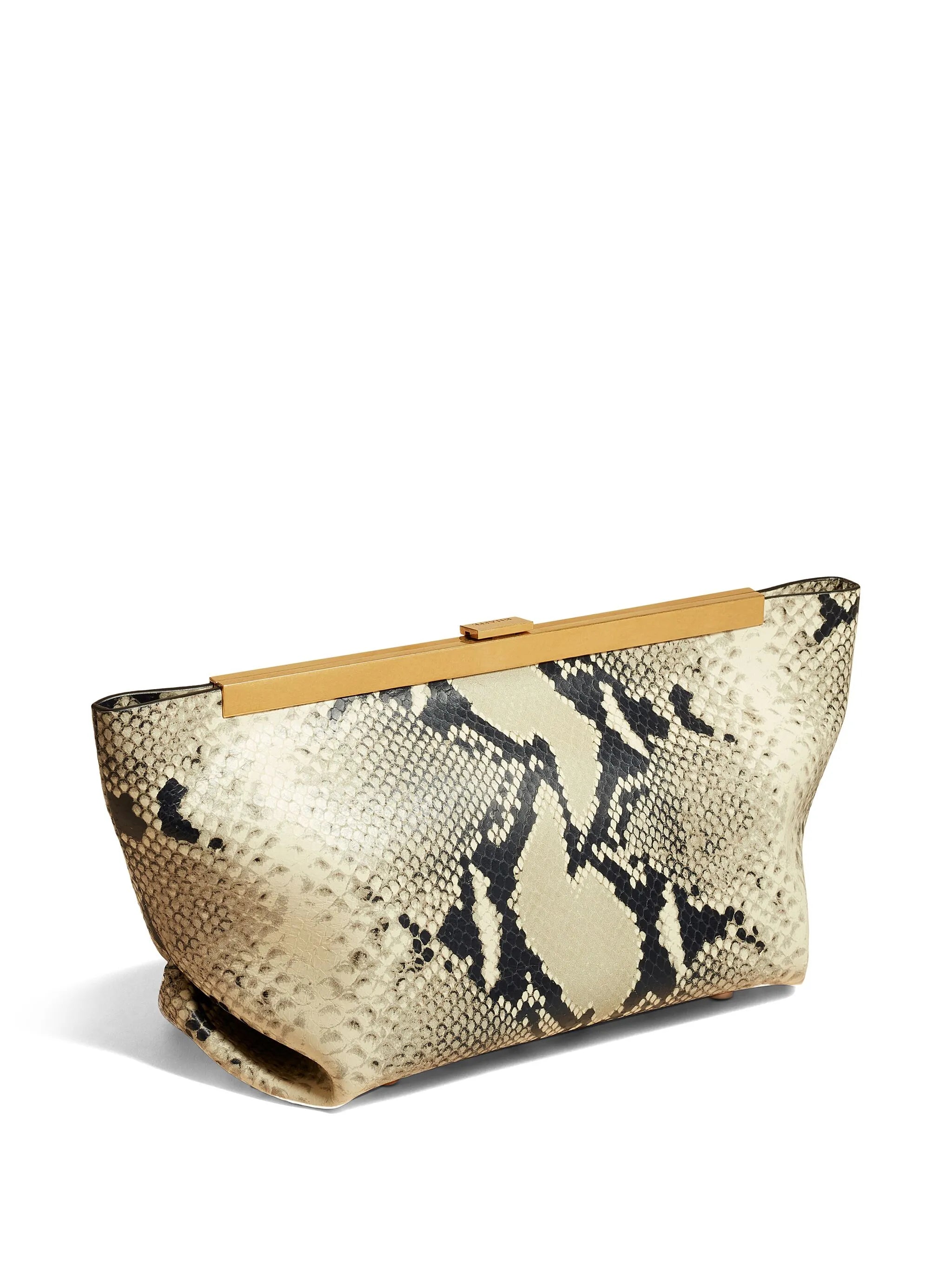 The Aimee python-effect clutch bag