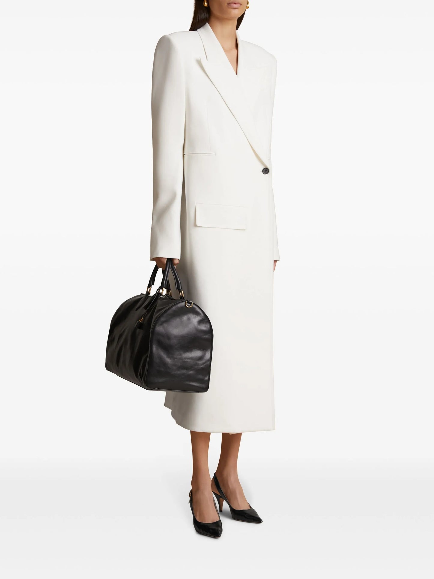 Cobble double-breasted long coat