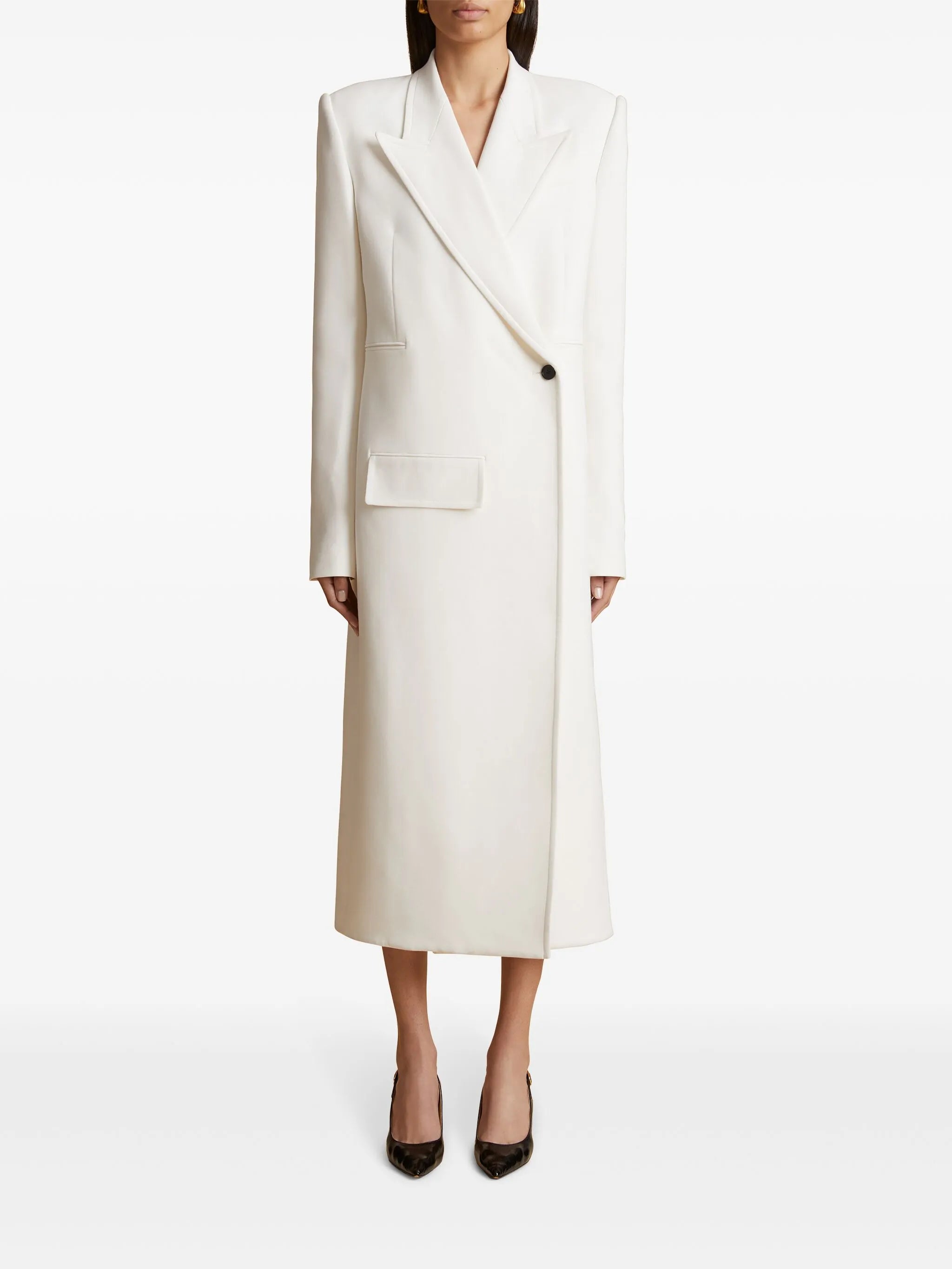 Cobble double-breasted long coat