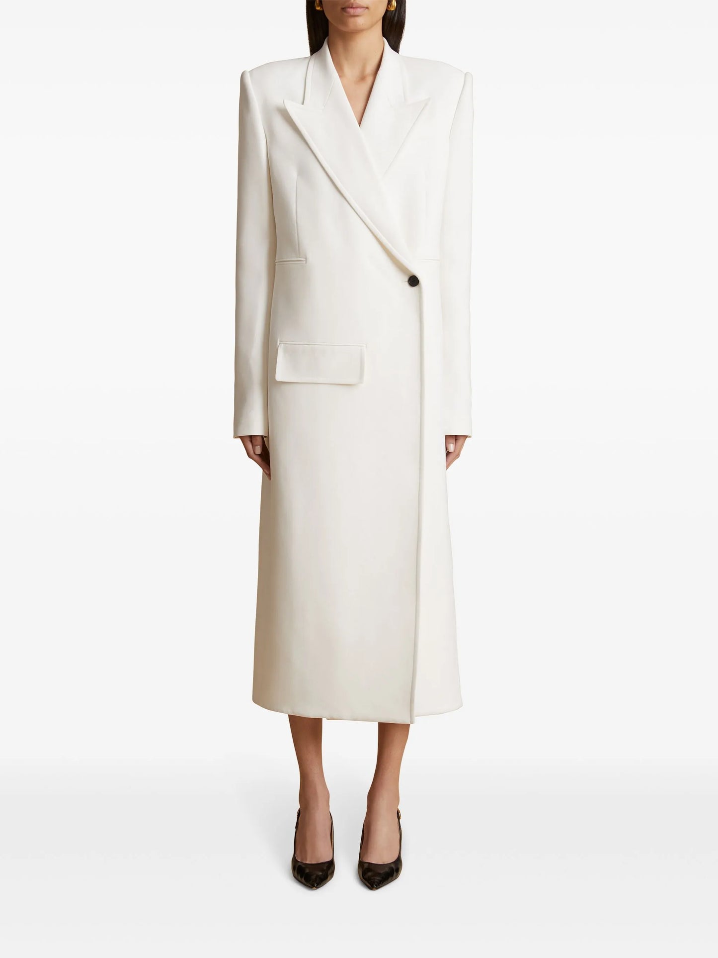 Cobble double-breasted long coat