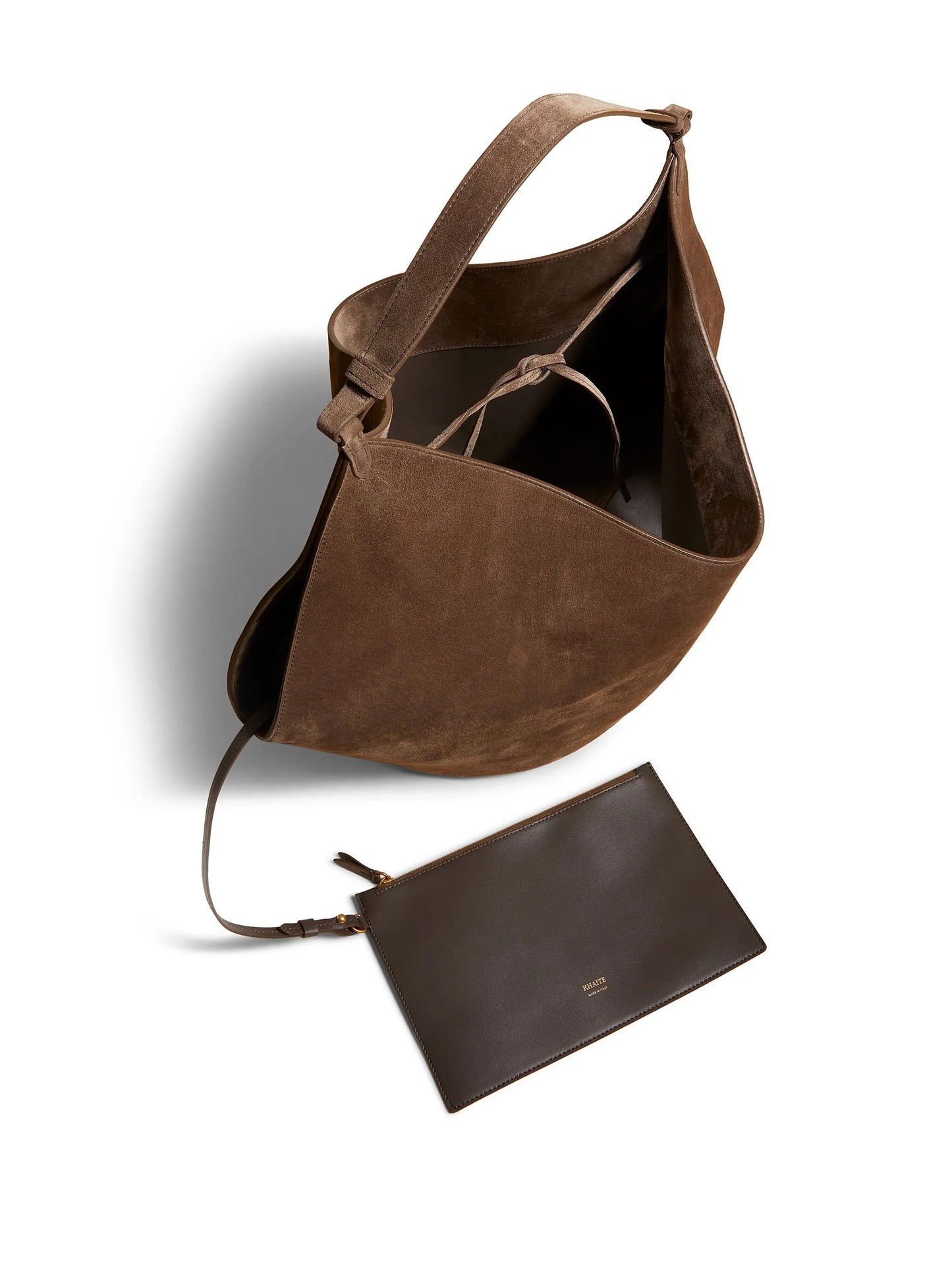 medium Lotus suede tote bag