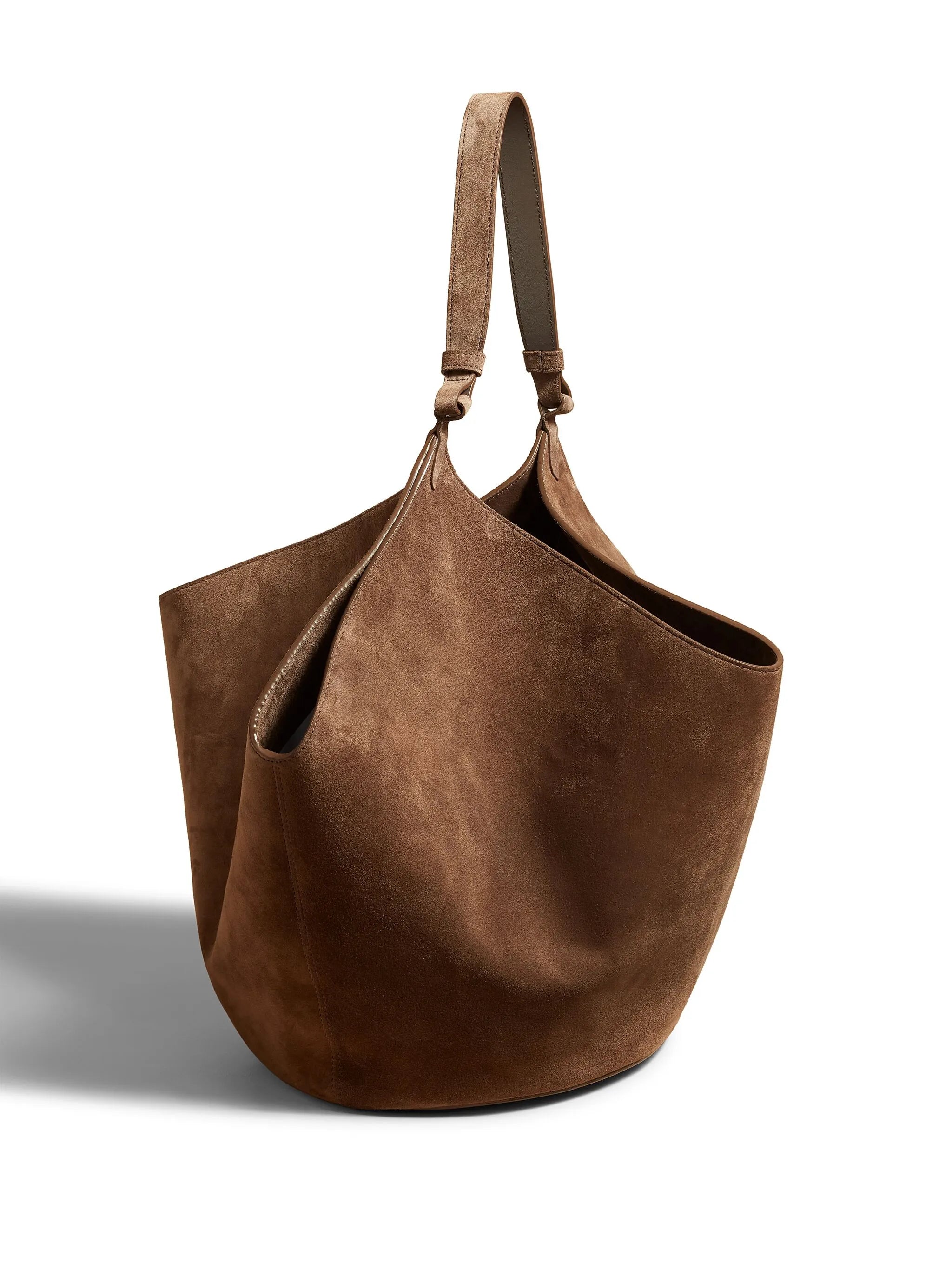 medium Lotus suede tote bag