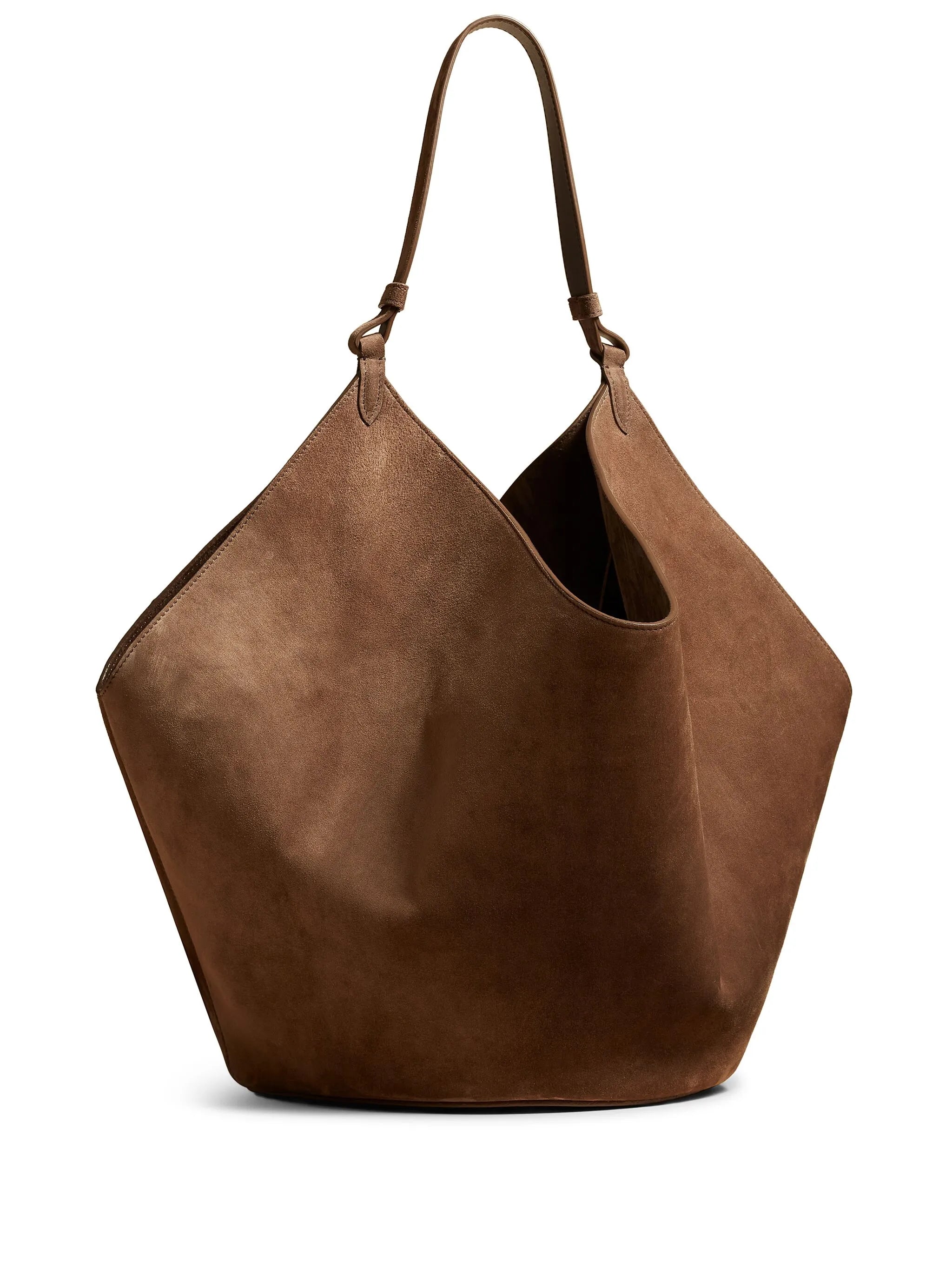 medium Lotus suede tote bag