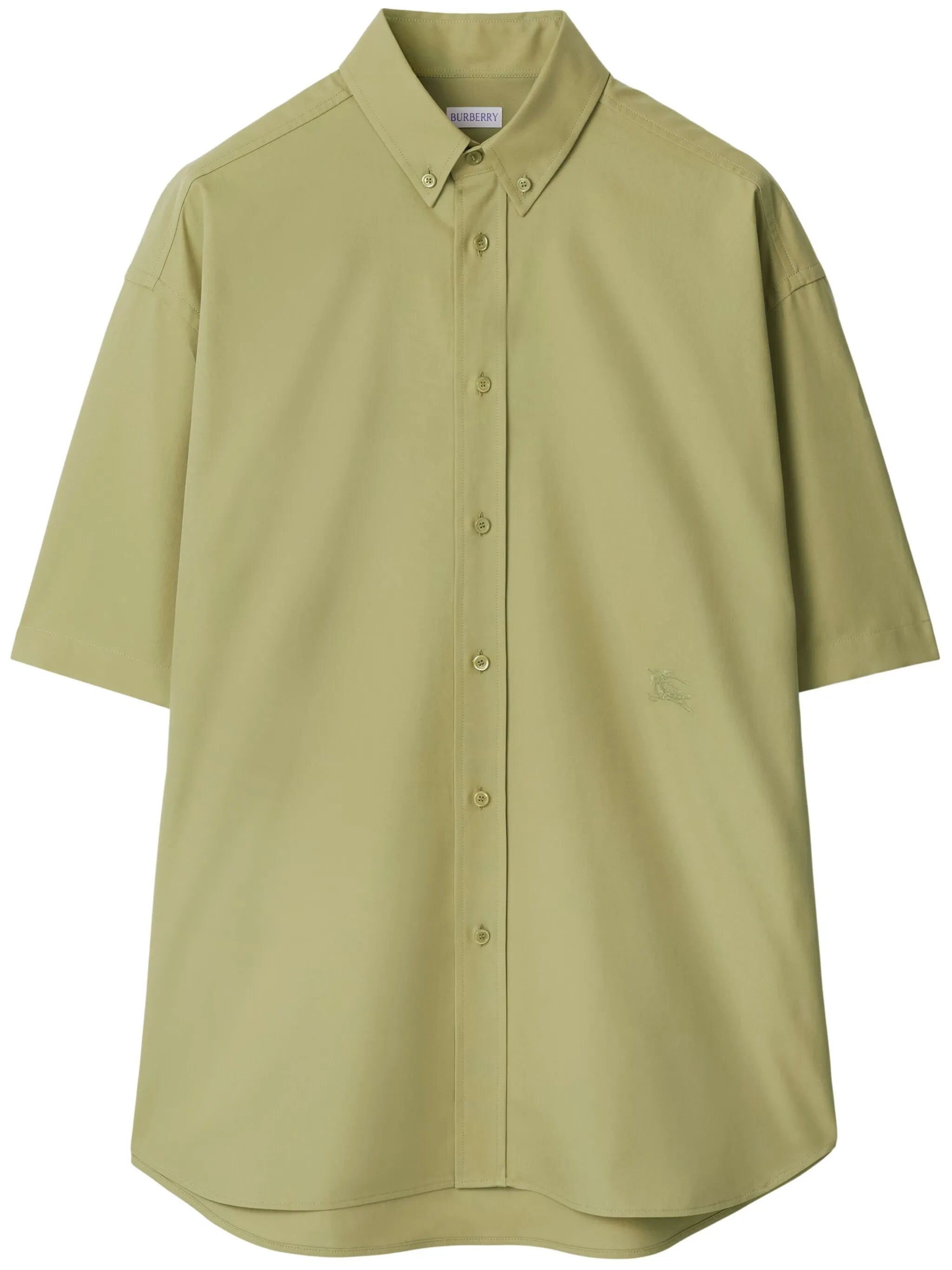 logo-embroidered poplin shirt