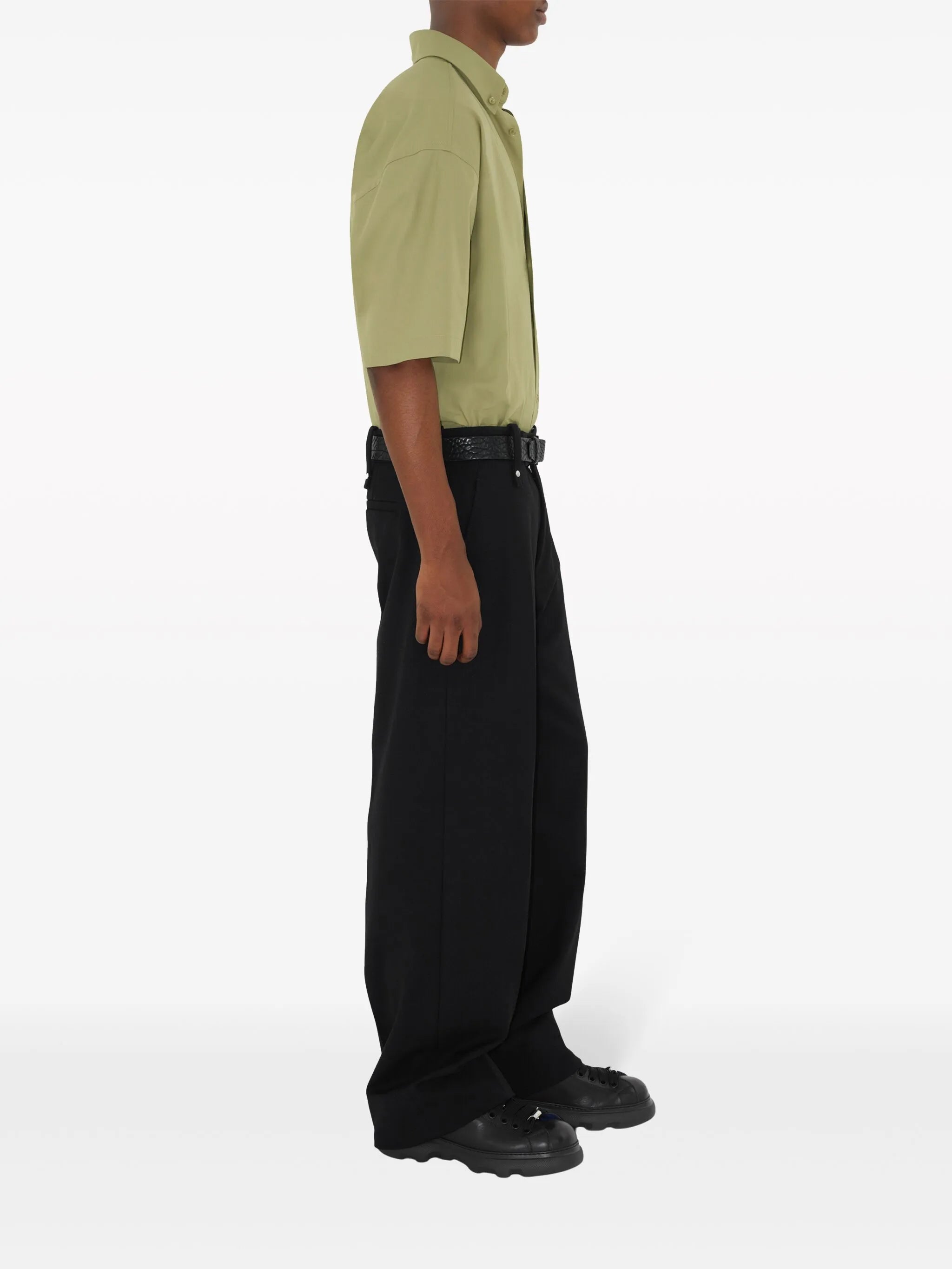 logo-embroidered poplin shirt