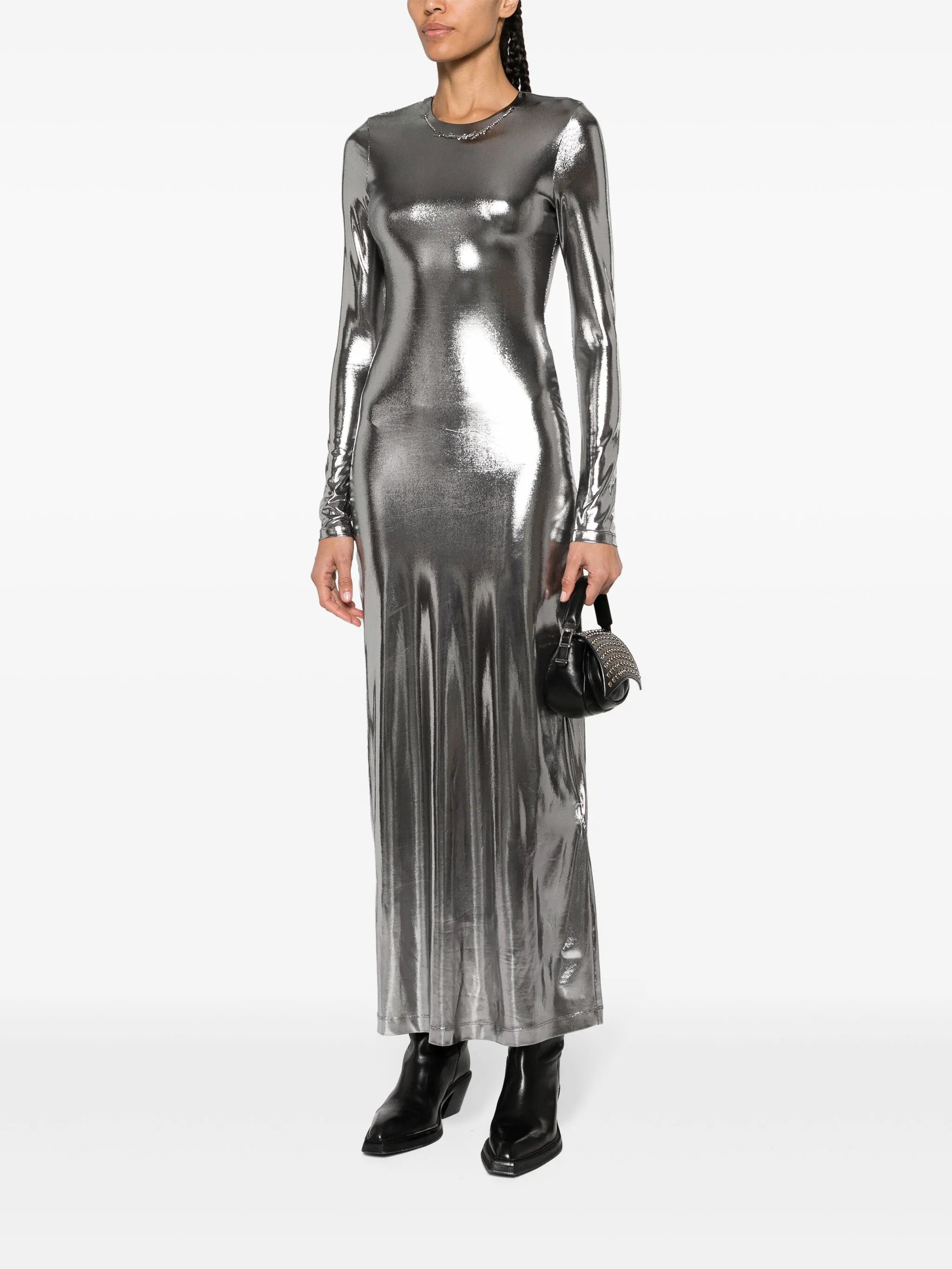 D-Mathi metallic maxi dress