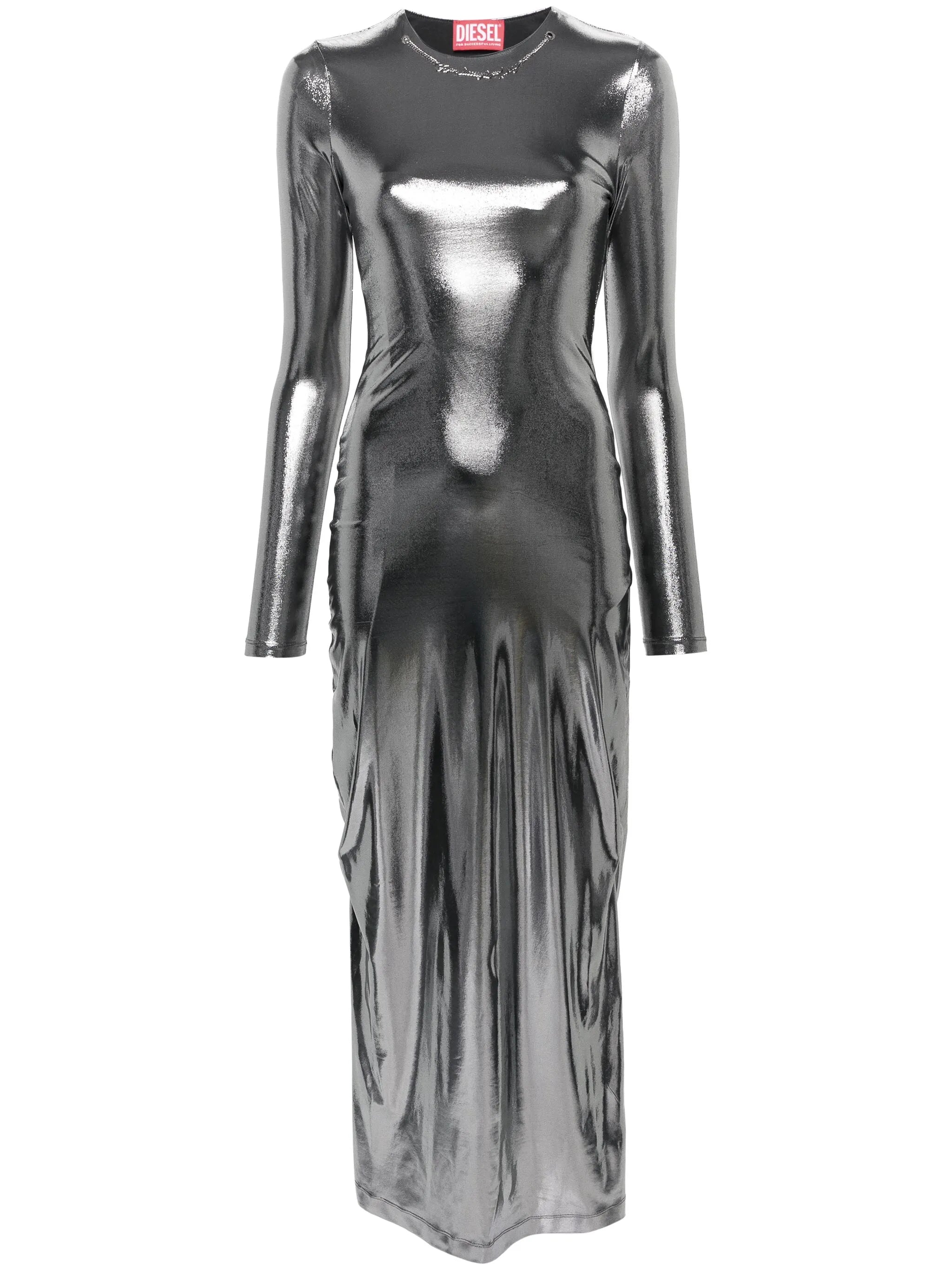 D-Mathi metallic maxi dress